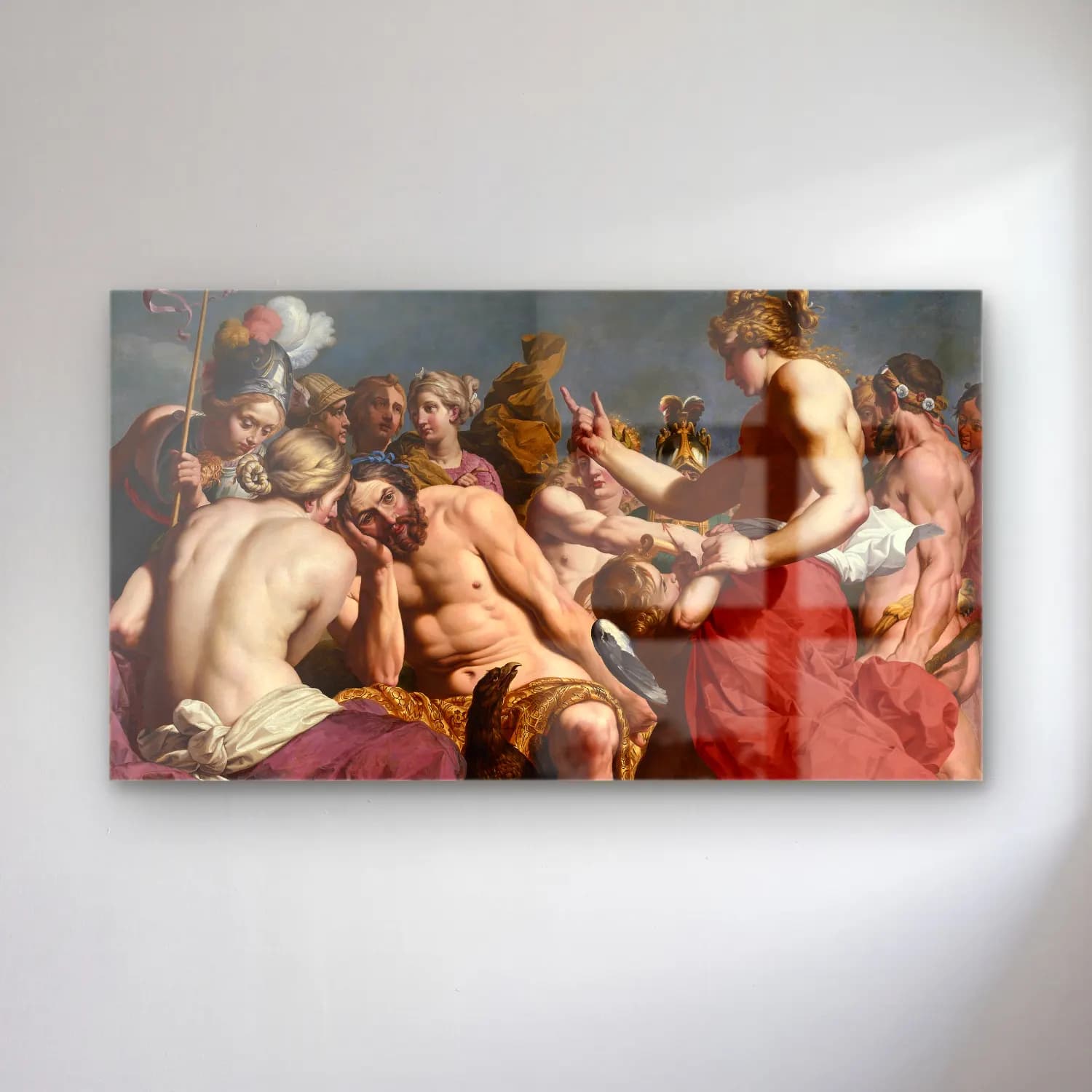 Abraham Janssens – Jupiter Rebuked By Venus (C. 1612) cam tablo — Abraham Janssens – Jupiter Rebuked By Venus (C. 1612) — yağlı boya mitolojik sahne