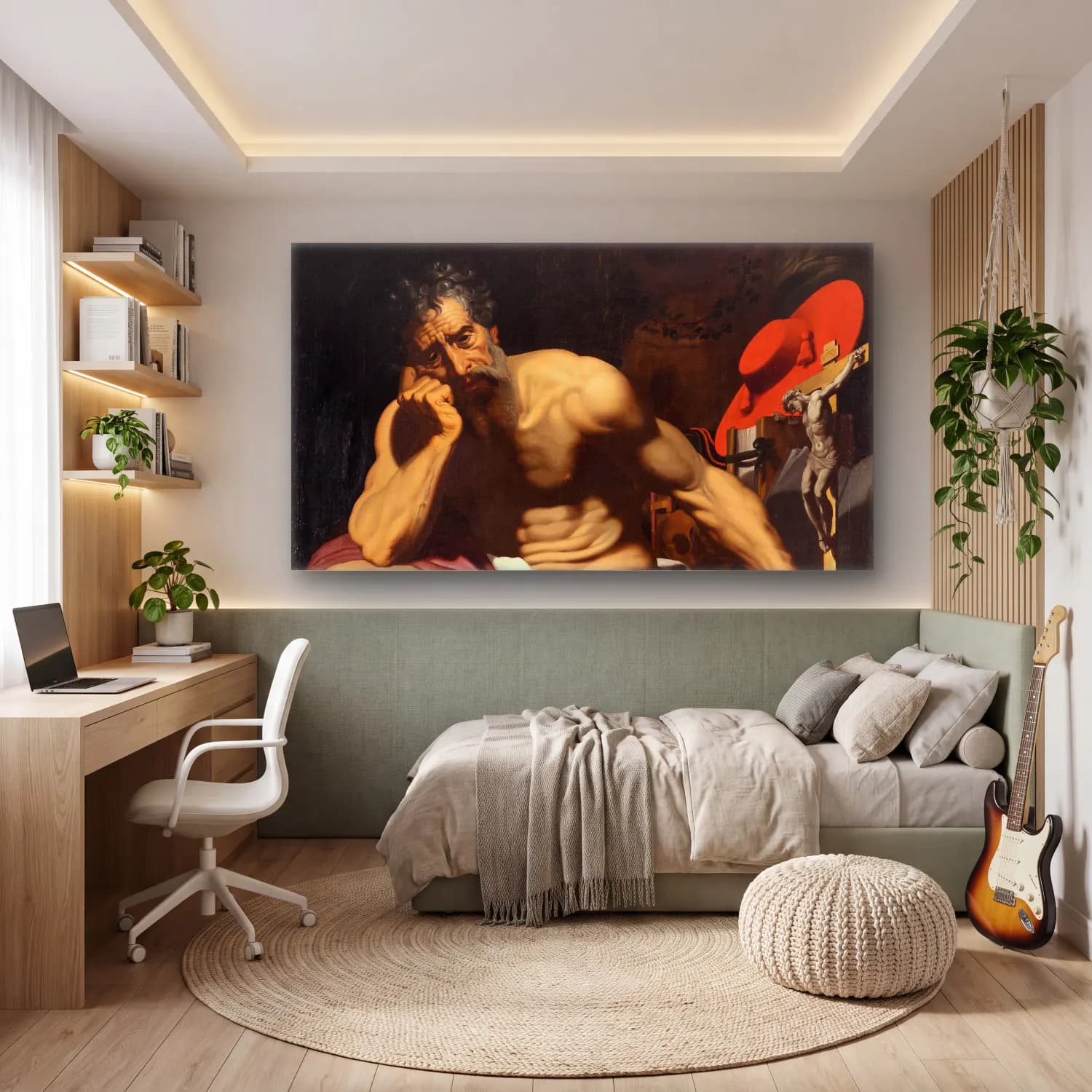 Abraham Janssens – St Jerome cam tablo — genç odasında