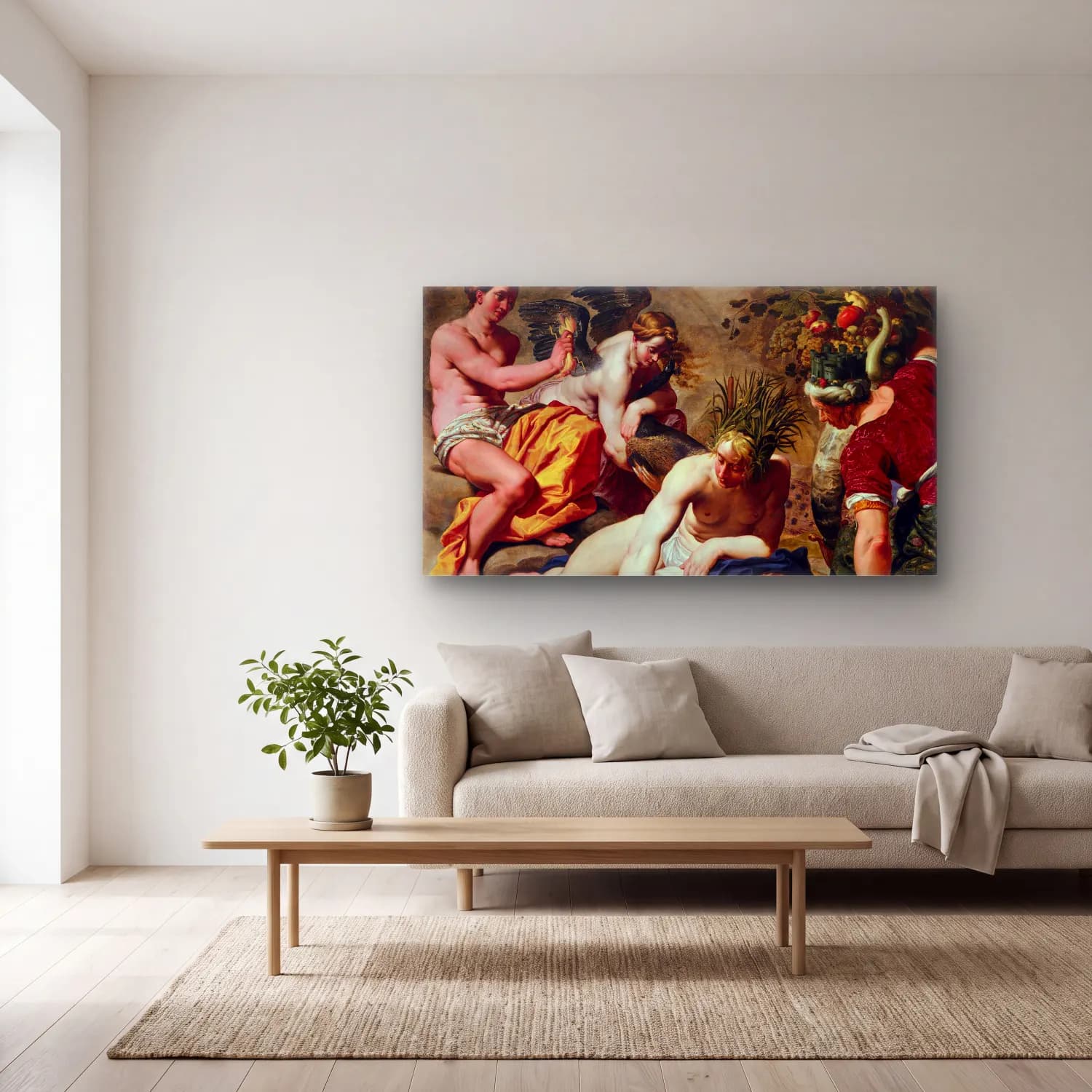 Abraham Janssens – The Four Elements cam tablo — açık renk salonda