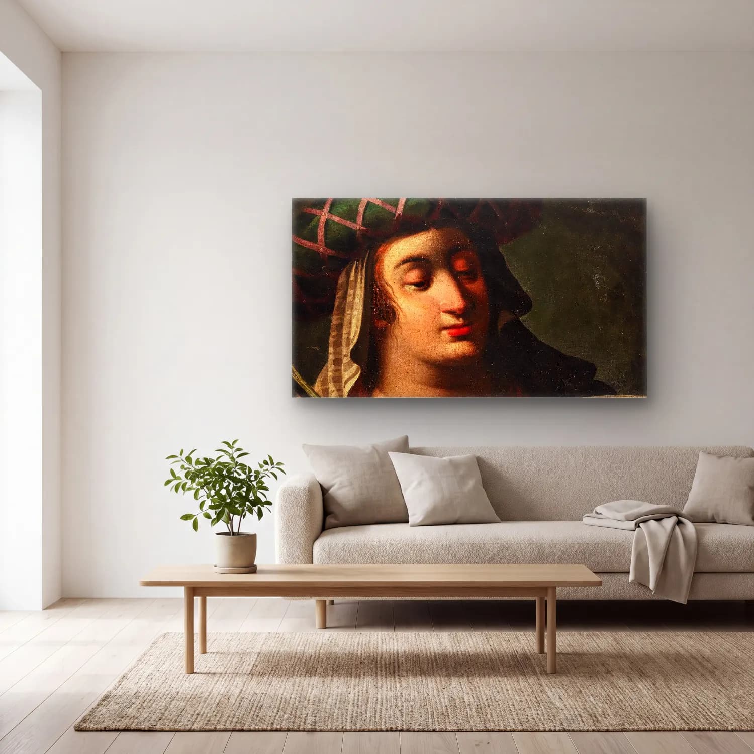 Abraham Janssens – The Tiburtine Sibyl cam tablo — açık renk salonda