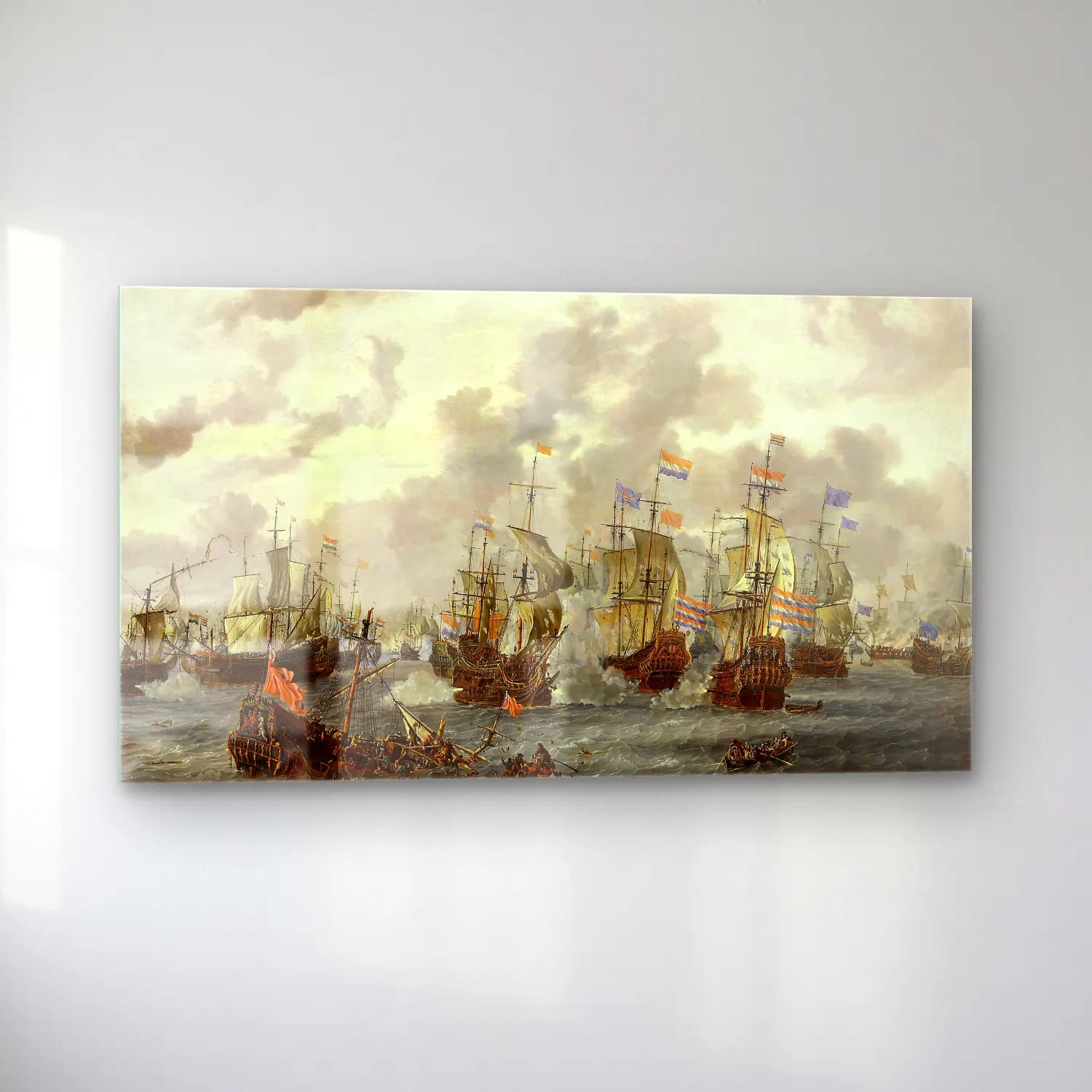 Abraham Storck – The Four Days’ Battle cam tablo — sol açıdan görünüm
