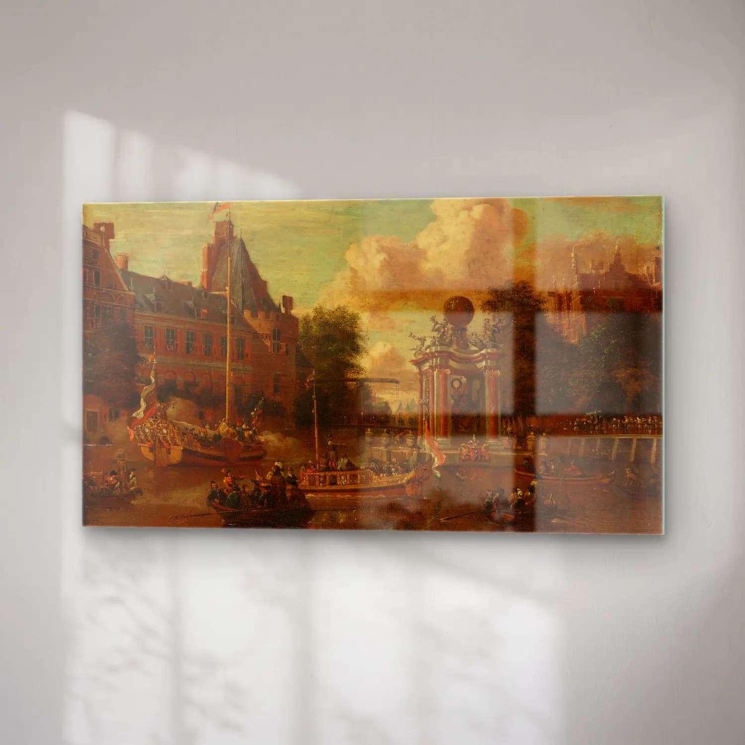 Abraham Storck – The Muscovite legation visiting Amsterdam, 29 August cam tablo — sağ açıdan görünüm