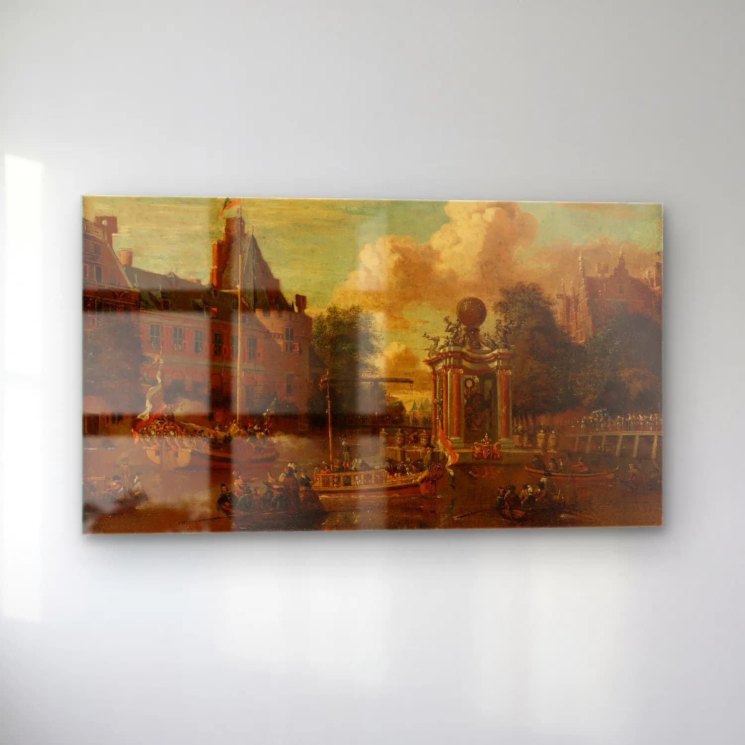Abraham Storck – The Muscovite legation visiting Amsterdam, 29 August cam tablo — sol açıdan görünüm