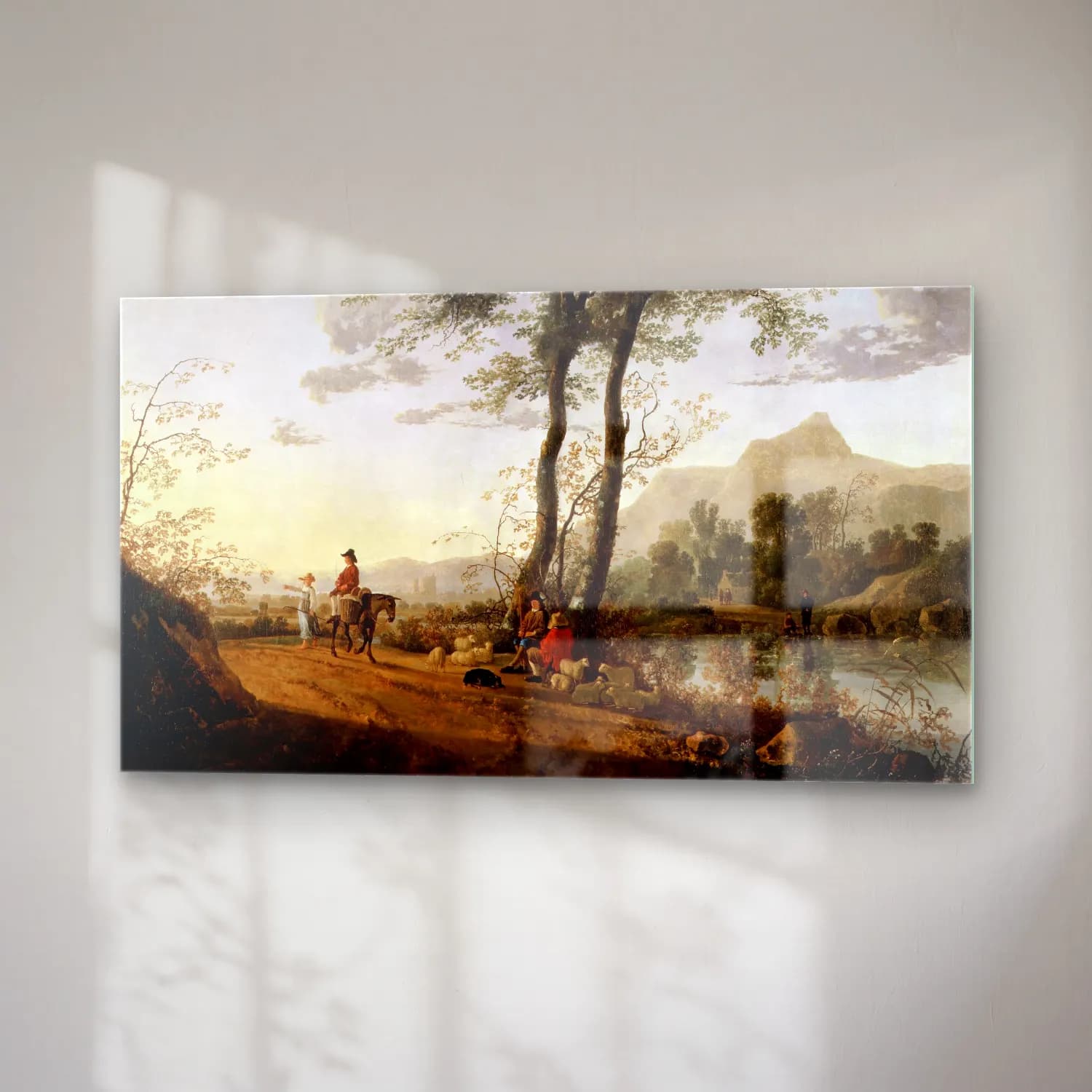 Aelbert Cuyp – A Road near a River cam tablo — sağ açıdan görünüm