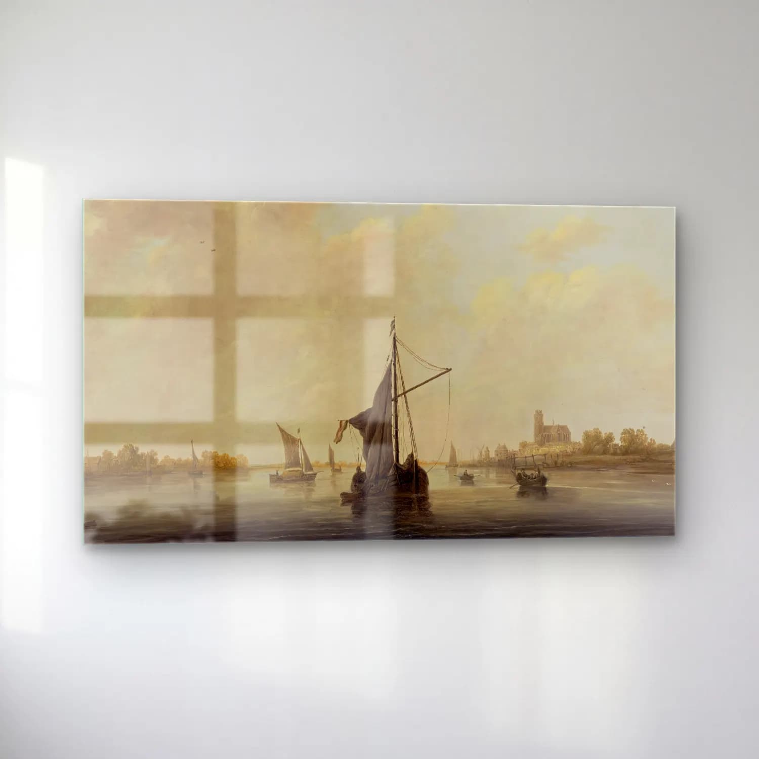 Aelbert Cuyp – A View of the Maas at Dordrecht cam tablo — sol açıdan görünüm