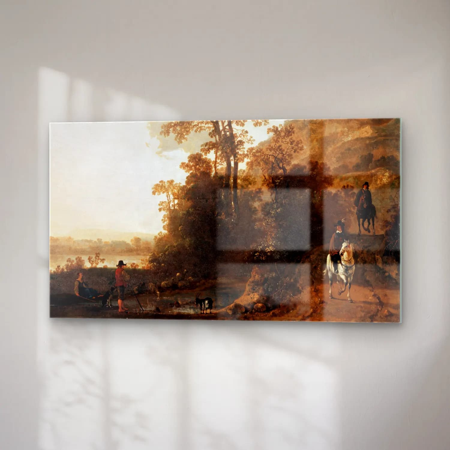 Aelbert Cuyp – An Evening Ride near a River cam tablo — sağ açıdan görünüm