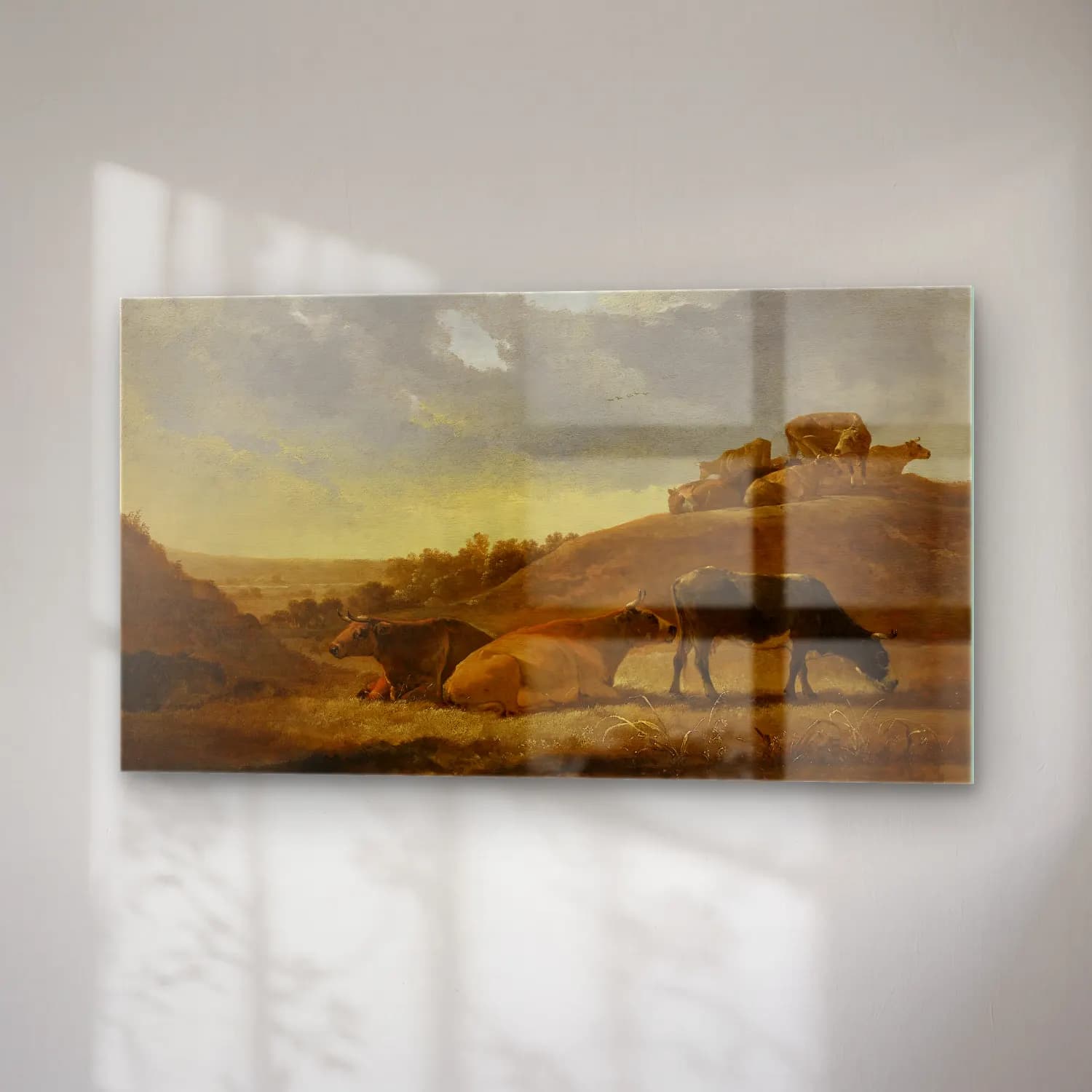 Aelbert Cuyp – Cattle in a Dutch Arcadian Landscape cam tablo — sağ açıdan görünüm
