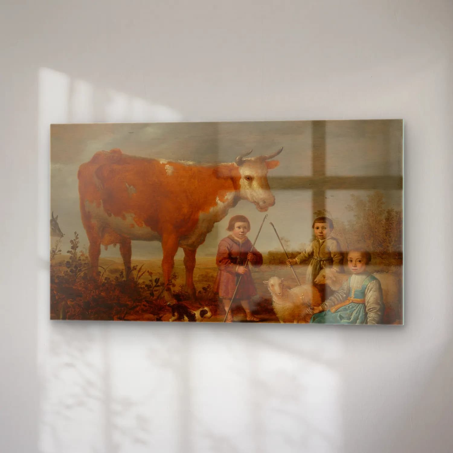 Aelbert Cuyp – Children and a Cow cam tablo — sağ açıdan görünüm