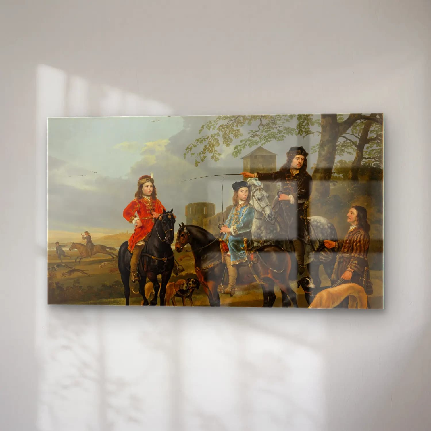 Aelbert Cuyp – Equestrian Portrait of Cornelis and Michiel Pompe van… cam tablo — sağ açıdan görünüm