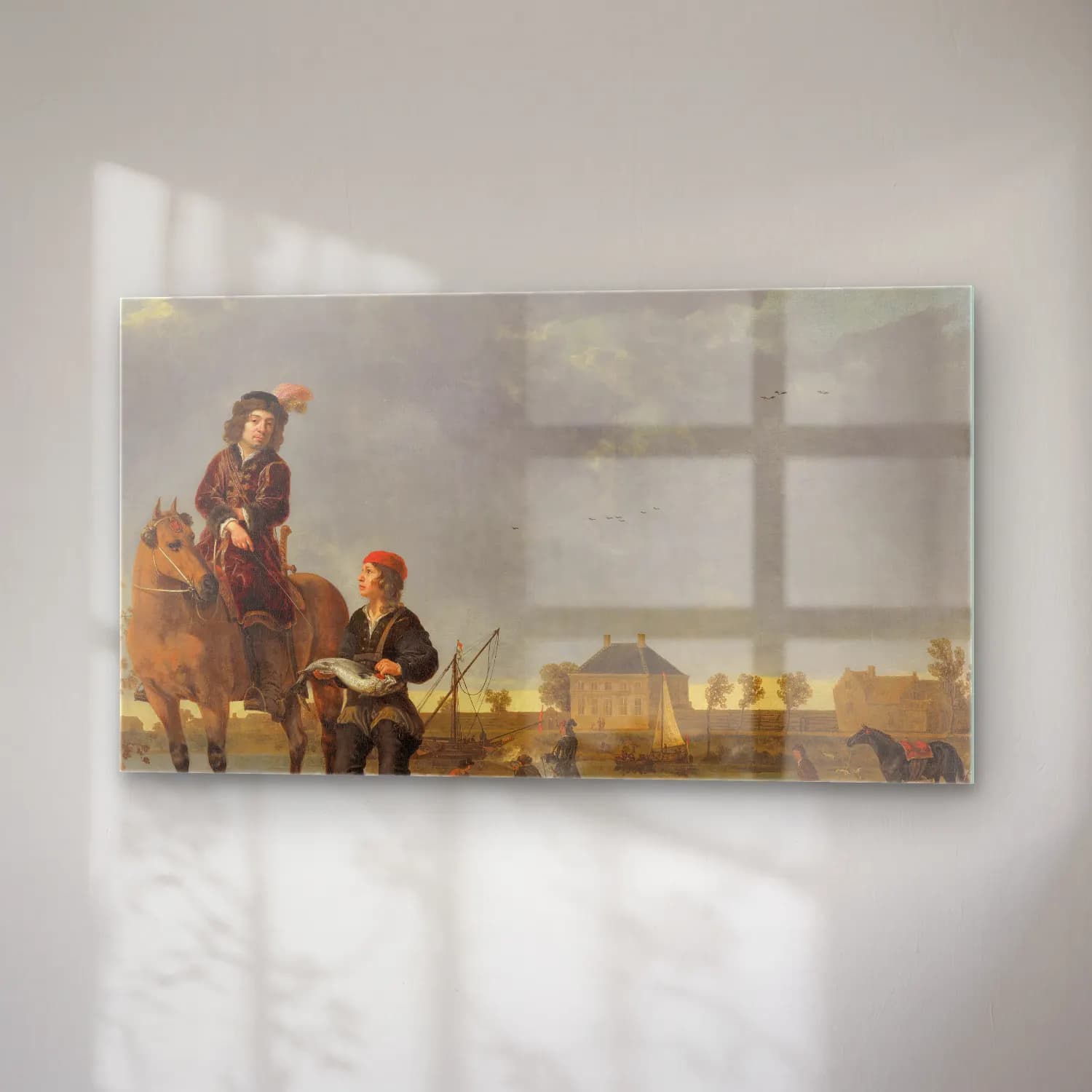 Aelbert Cuyp – Equestrian Portrait of Pieter de Roovere cam tablo — sağ açıdan görünüm