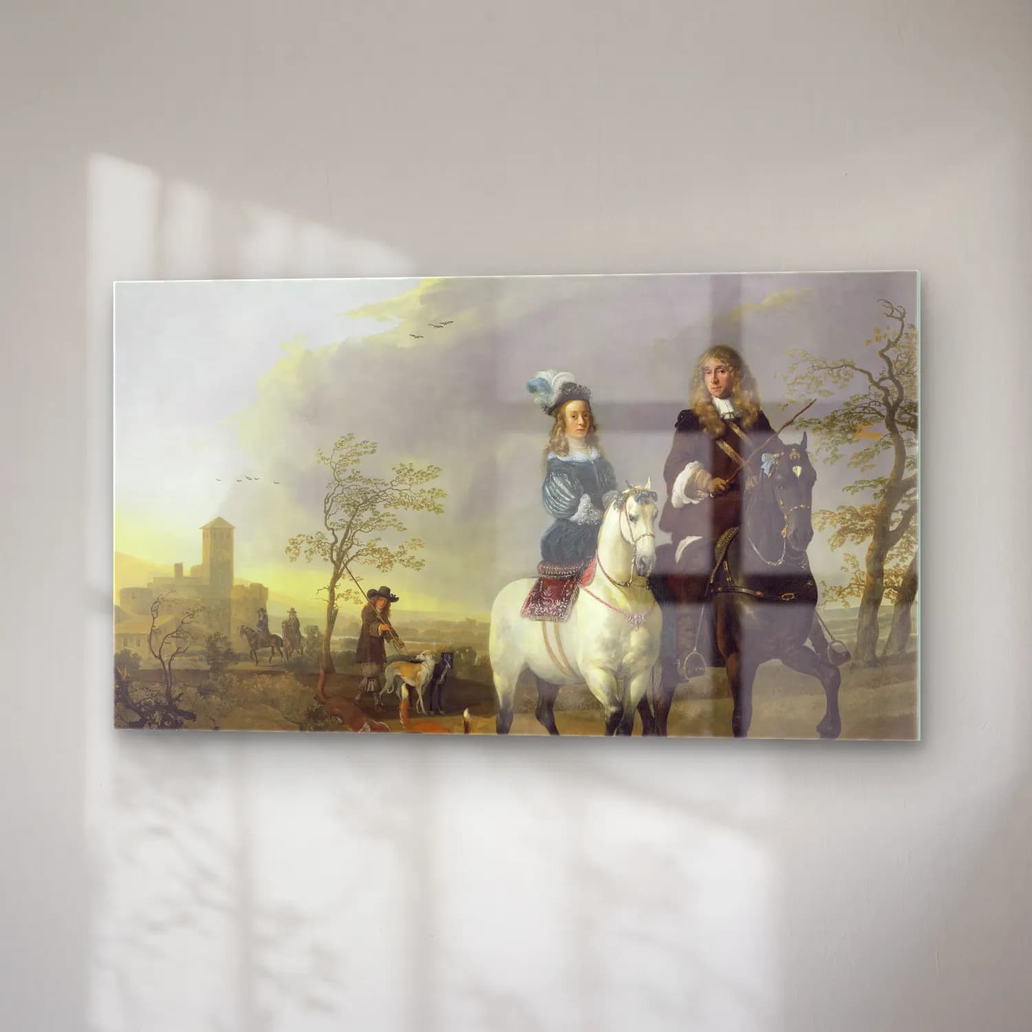 Aelbert Cuyp – Lady and Gentleman on Horseback cam tablo — sağ açıdan görünüm