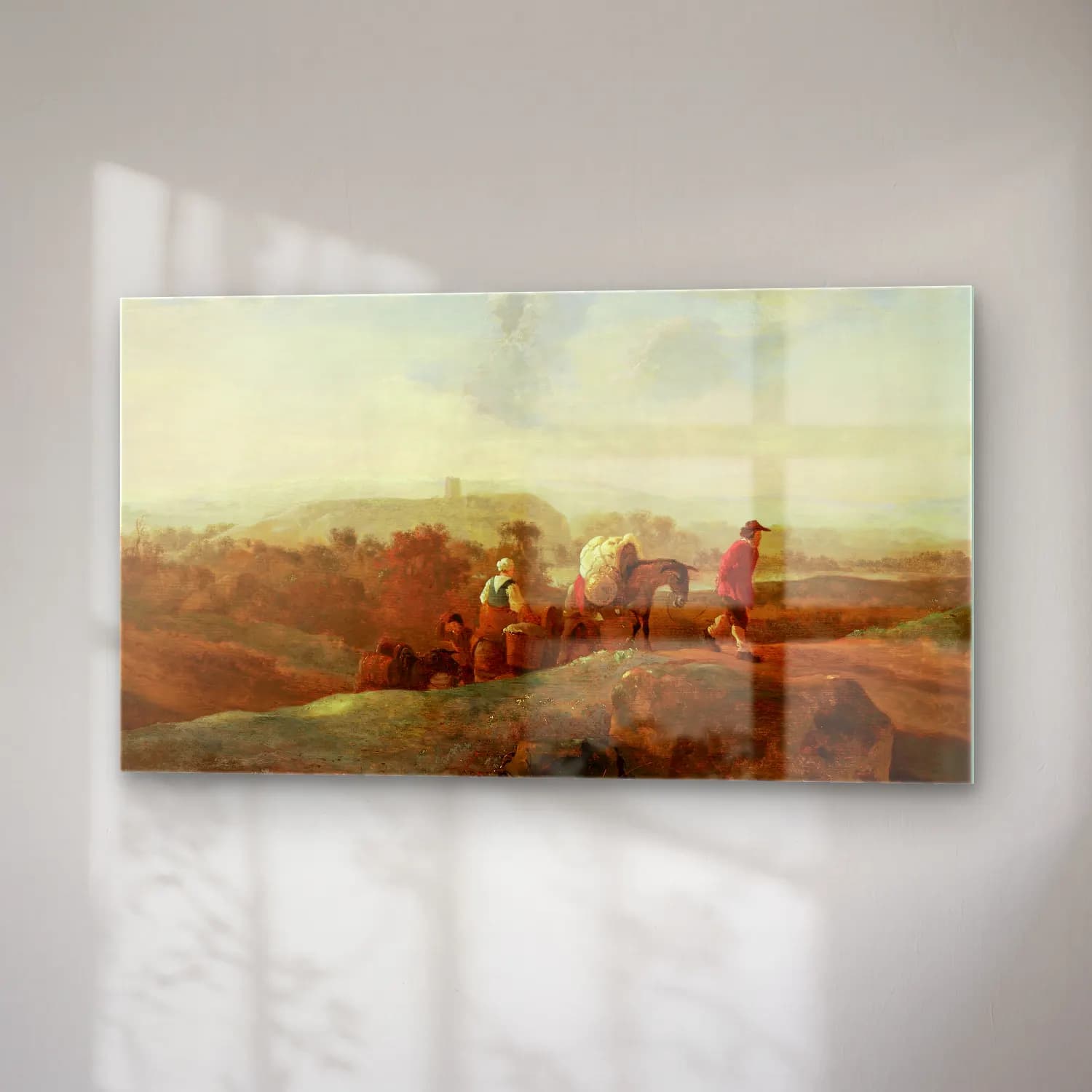 Aelbert Cuyp – Migrating Peasants in a Southern Landscape cam tablo — sağ açıdan görünüm