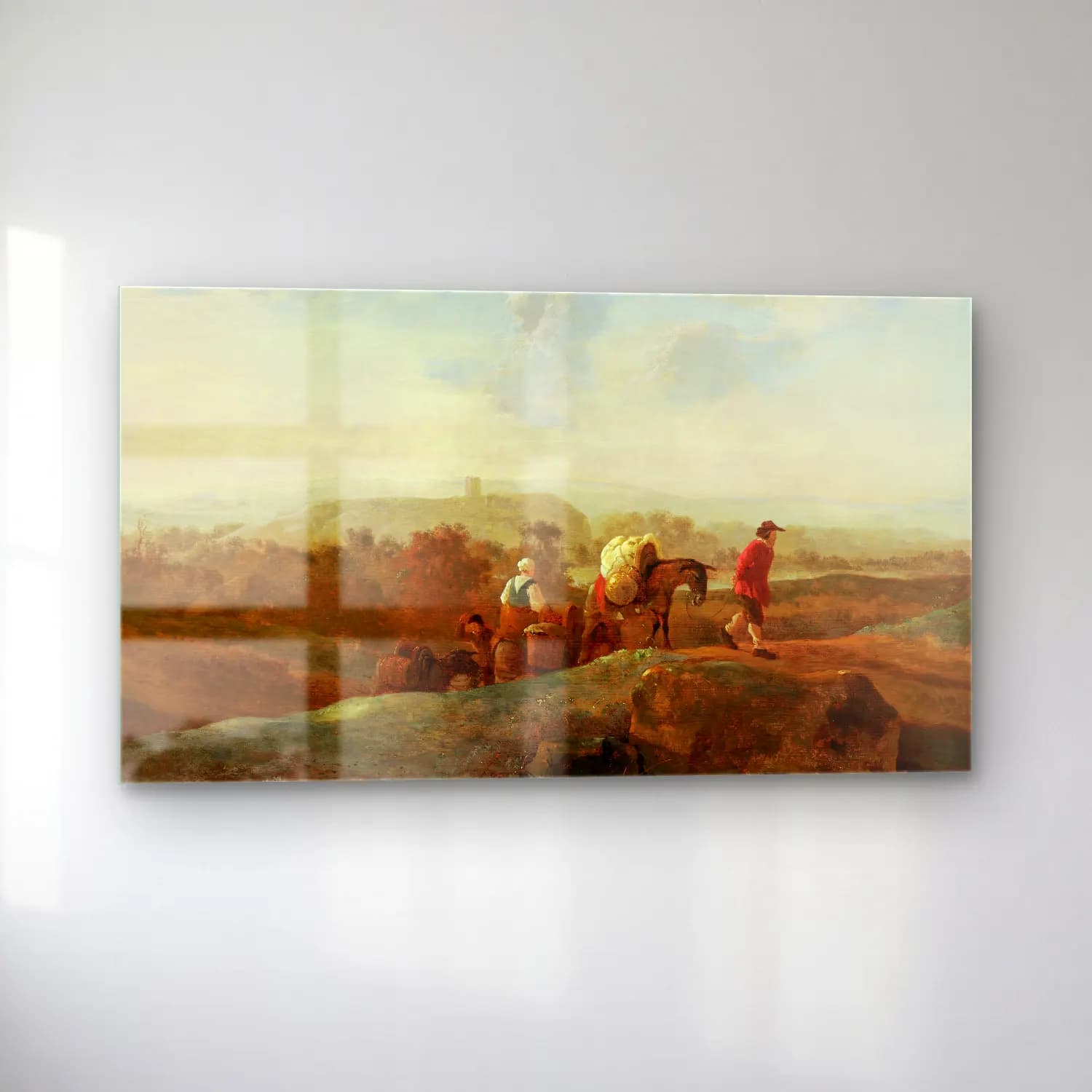 Aelbert Cuyp – Migrating Peasants in a Southern Landscape cam tablo — sol açıdan görünüm