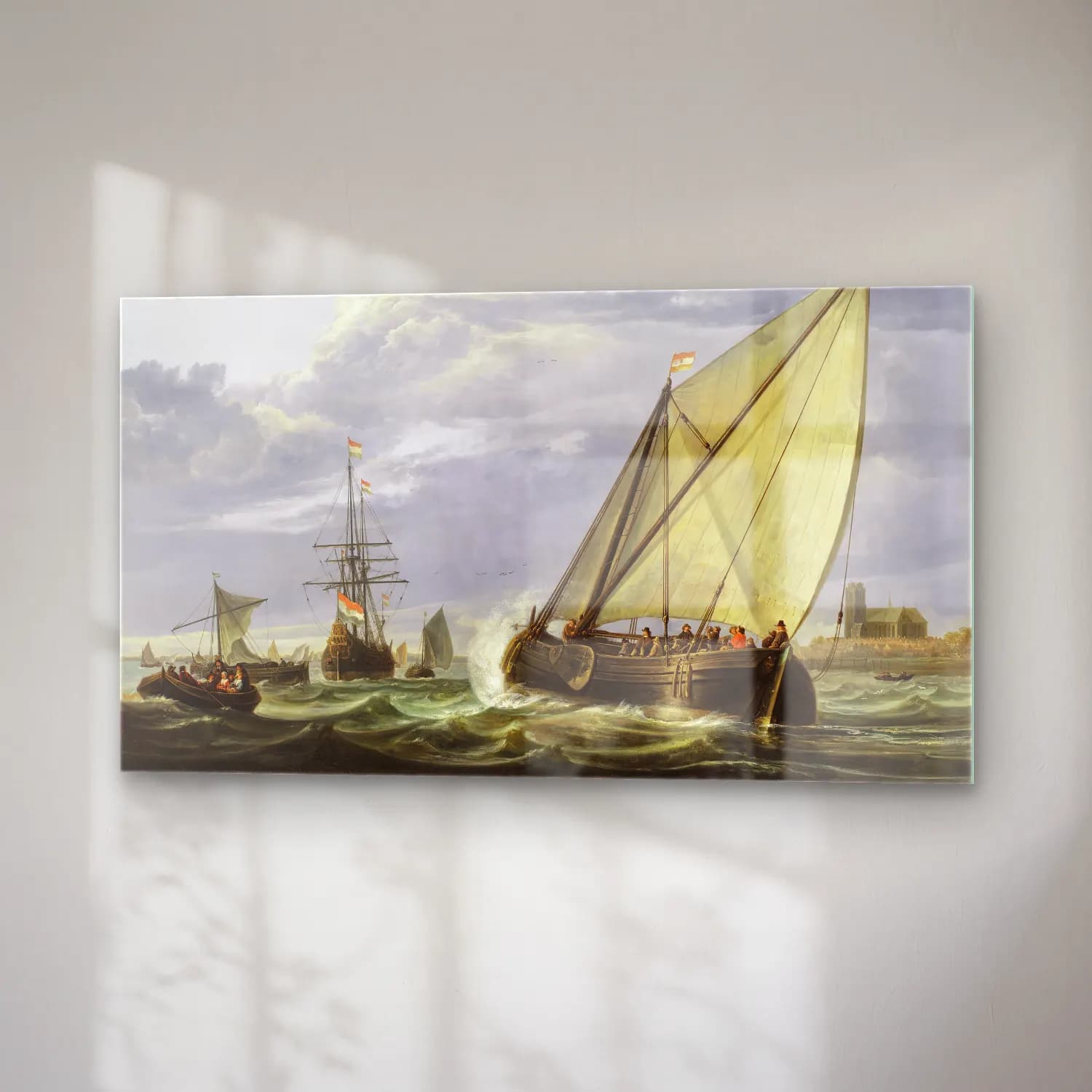 Aelbert Cuyp – Shipping on the Maas, Dordrecht (early 1650s) cam tablo — sağ açıdan görünüm