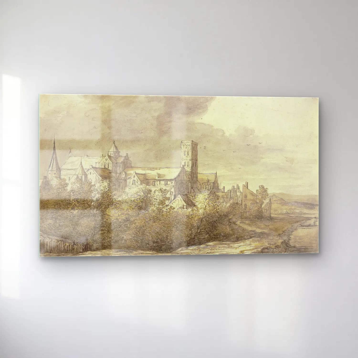 Aelbert Cuyp – St. Mary’s church in Utrecht cam tablo — sol açıdan görünüm