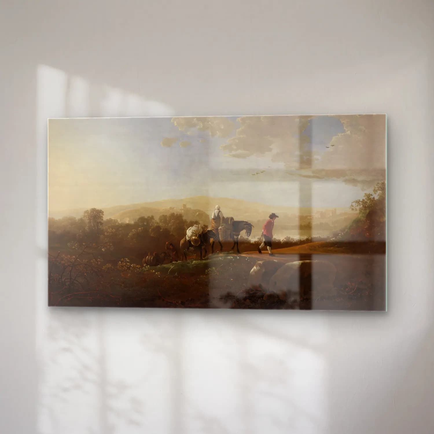 Aelbert Cuyp – Travelers in Hilly Countryside cam tablo — sağ açıdan görünüm