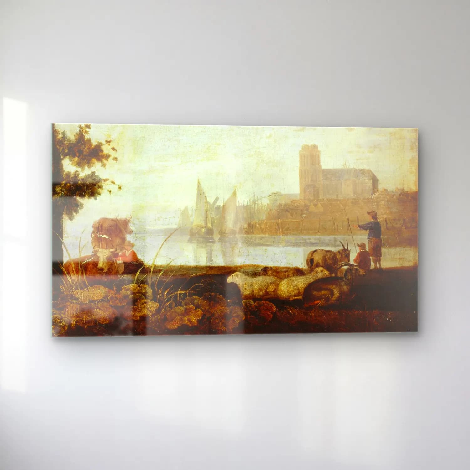 Aelbert Cuyp – View on the Maas cam tablo — sol açıdan görünüm