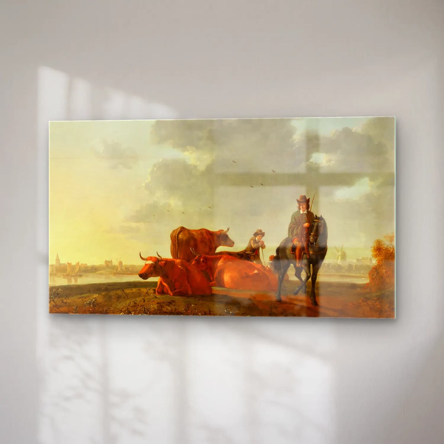 Aelbert Cuyp – Weide am Fluss cam tablo — sağ açıdan görünüm