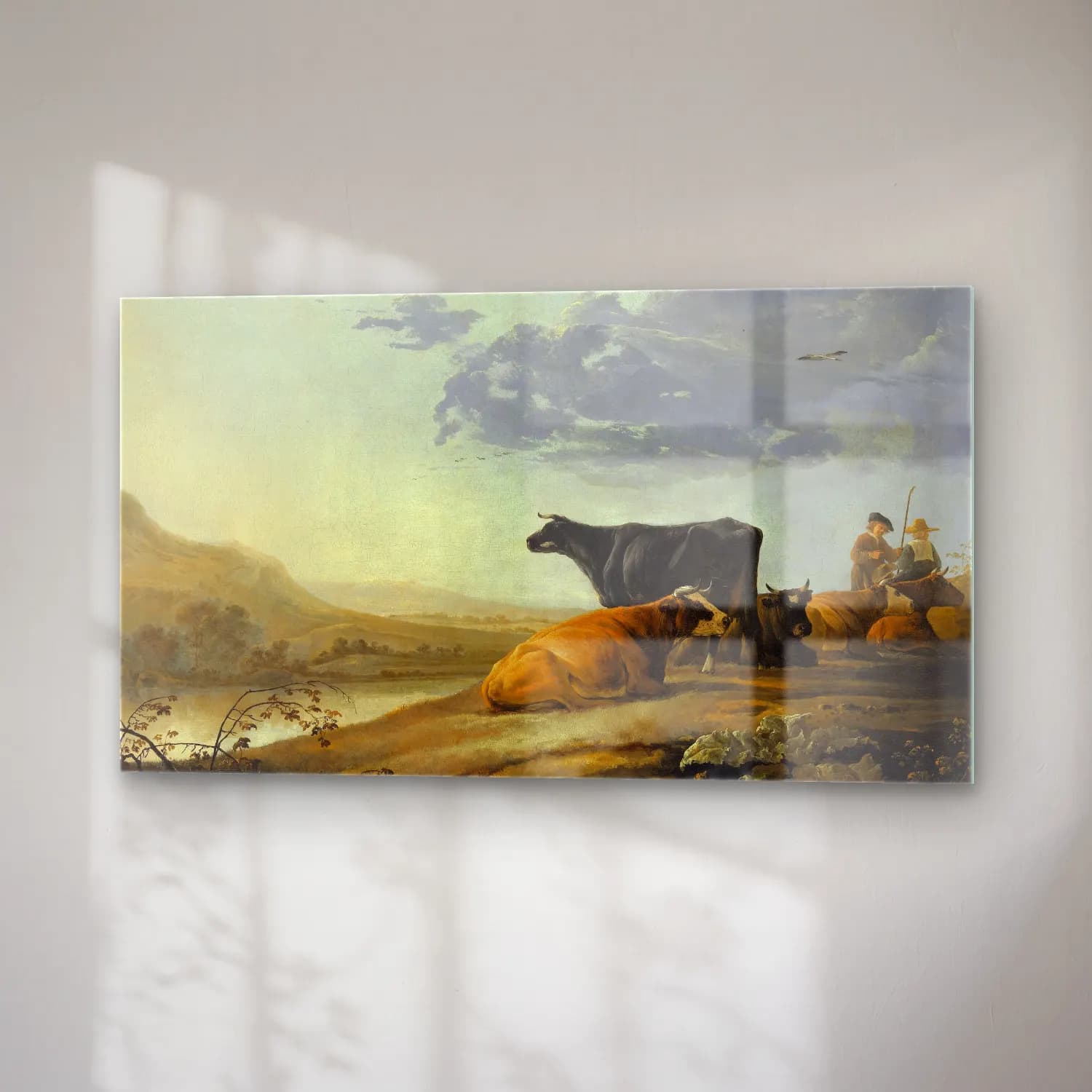 Aelbert Cuyp – Young Herdsmen with Cows (ca. 1655–60) cam tablo — sağ açıdan görünüm