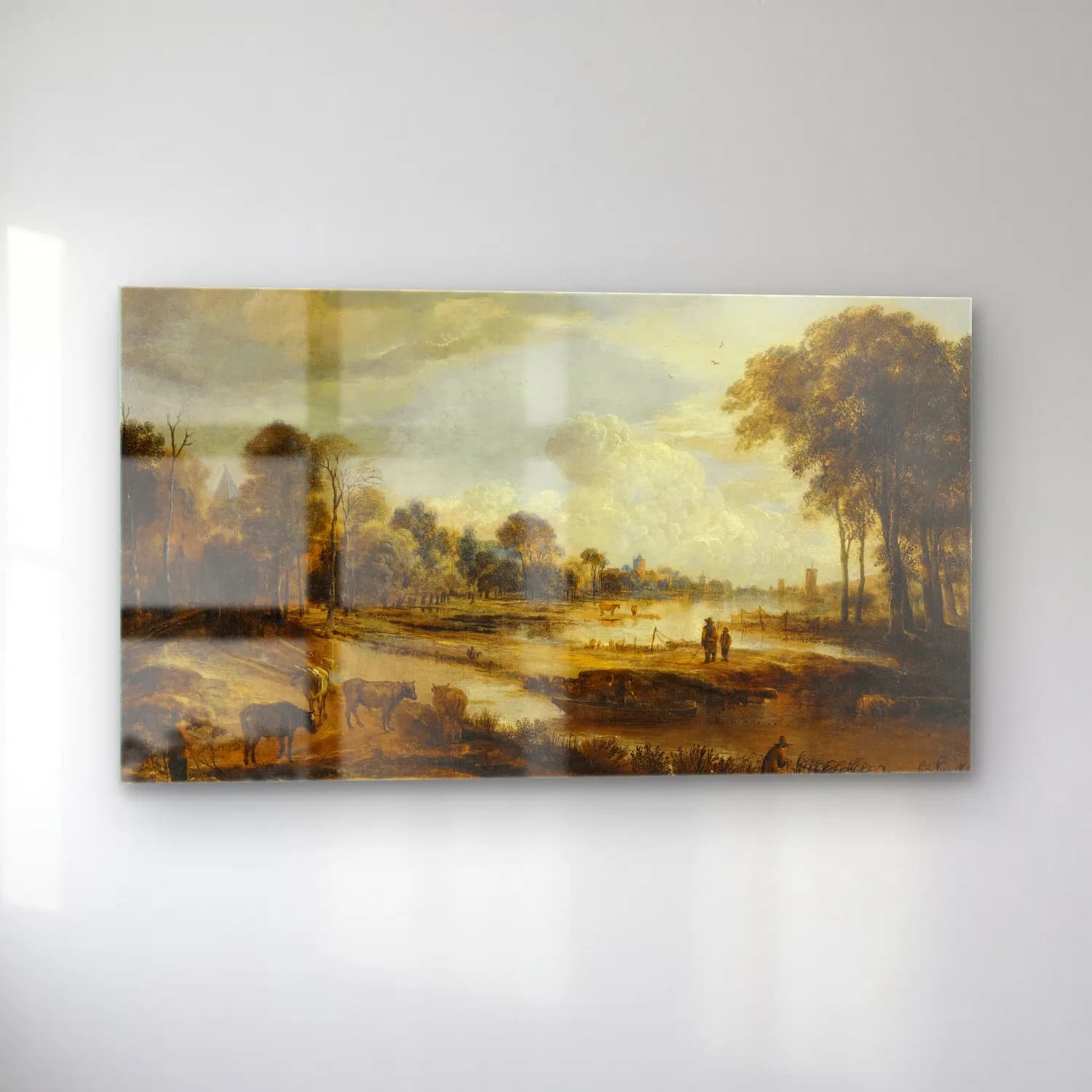 Aert van der Neer – Landscape with an Inn cam tablo — sol açıdan görünüm