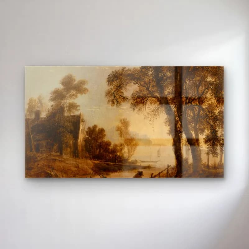 Aert van der Neer – River Bank with Cattle (ca 1645-1650) cam tablo — Aert van der Neer – River Bank with Cattle (ca 1645-1650) — yağlı boya kırda nehir