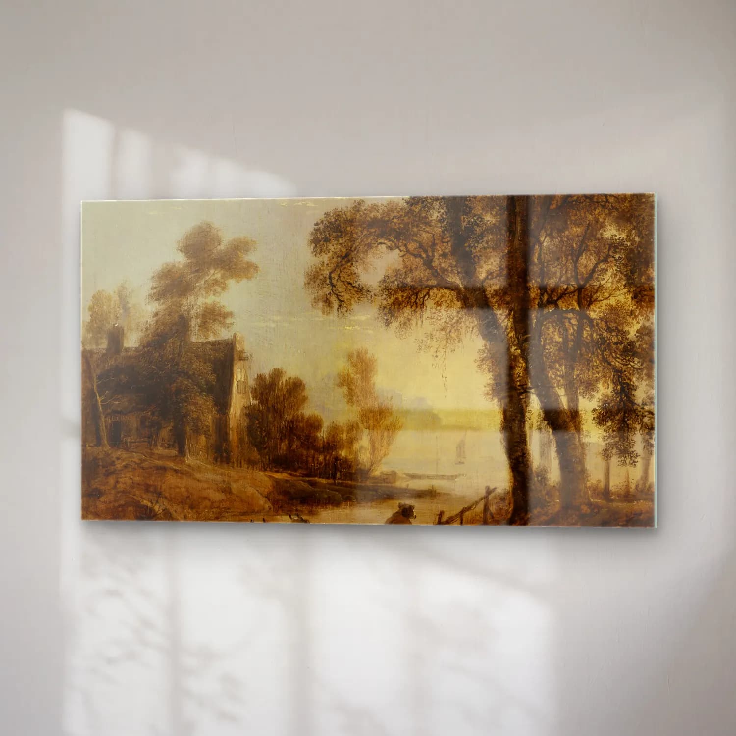 Aert van der Neer – River Bank with Cattle (ca 1645-1650) cam tablo — sağ açıdan görünüm