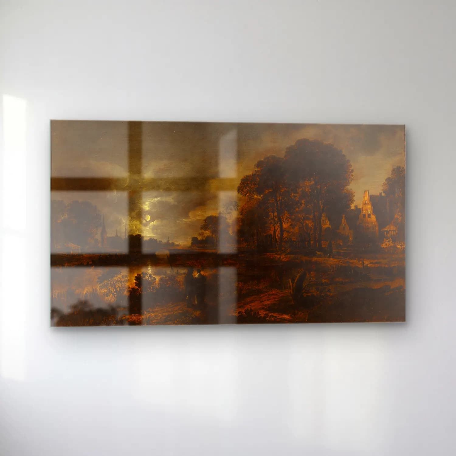 Aert van der Neer – River Landscape cam tablo — sol açıdan görünüm
