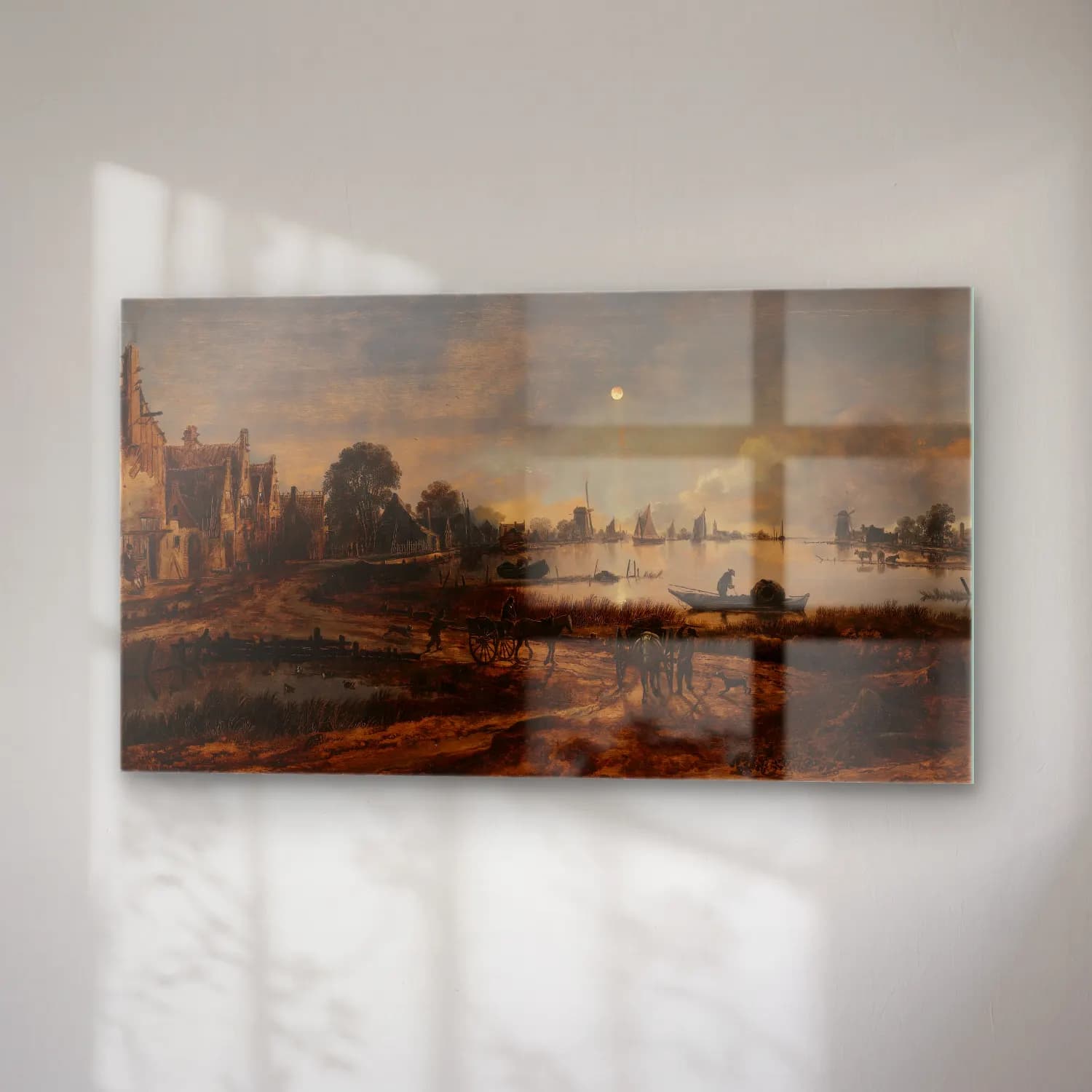 Aert van der Neer – River View cam tablo — sağ açıdan görünüm