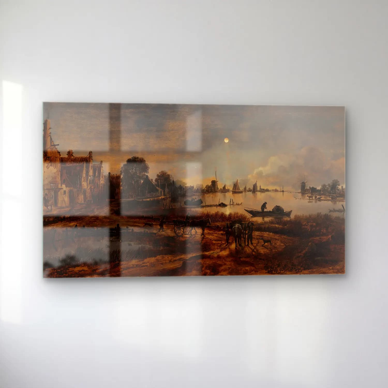 Aert van der Neer – River View cam tablo — sol açıdan görünüm