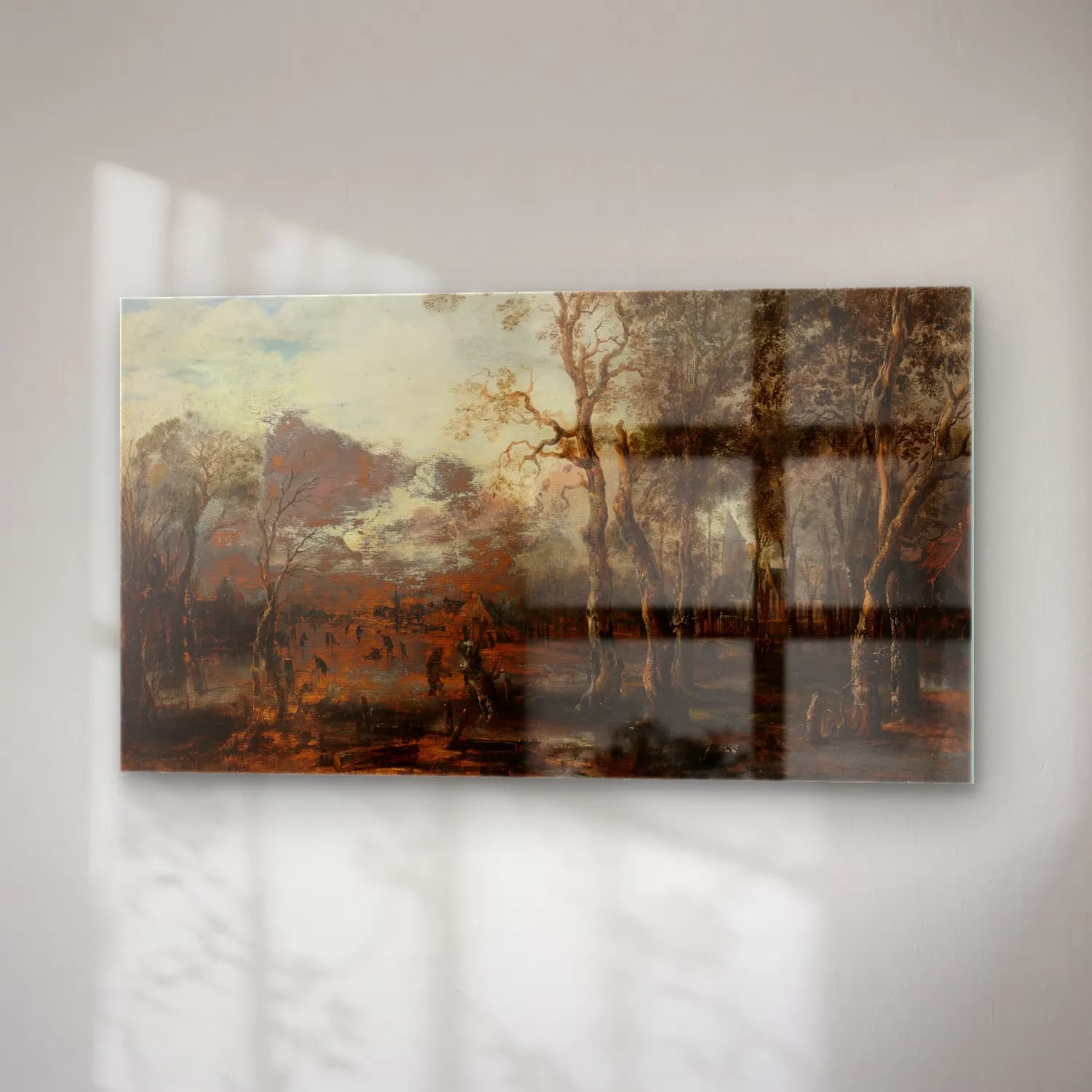 Aert van der Neer – Wooded Landscape with Hunter cam tablo — sağ açıdan görünüm