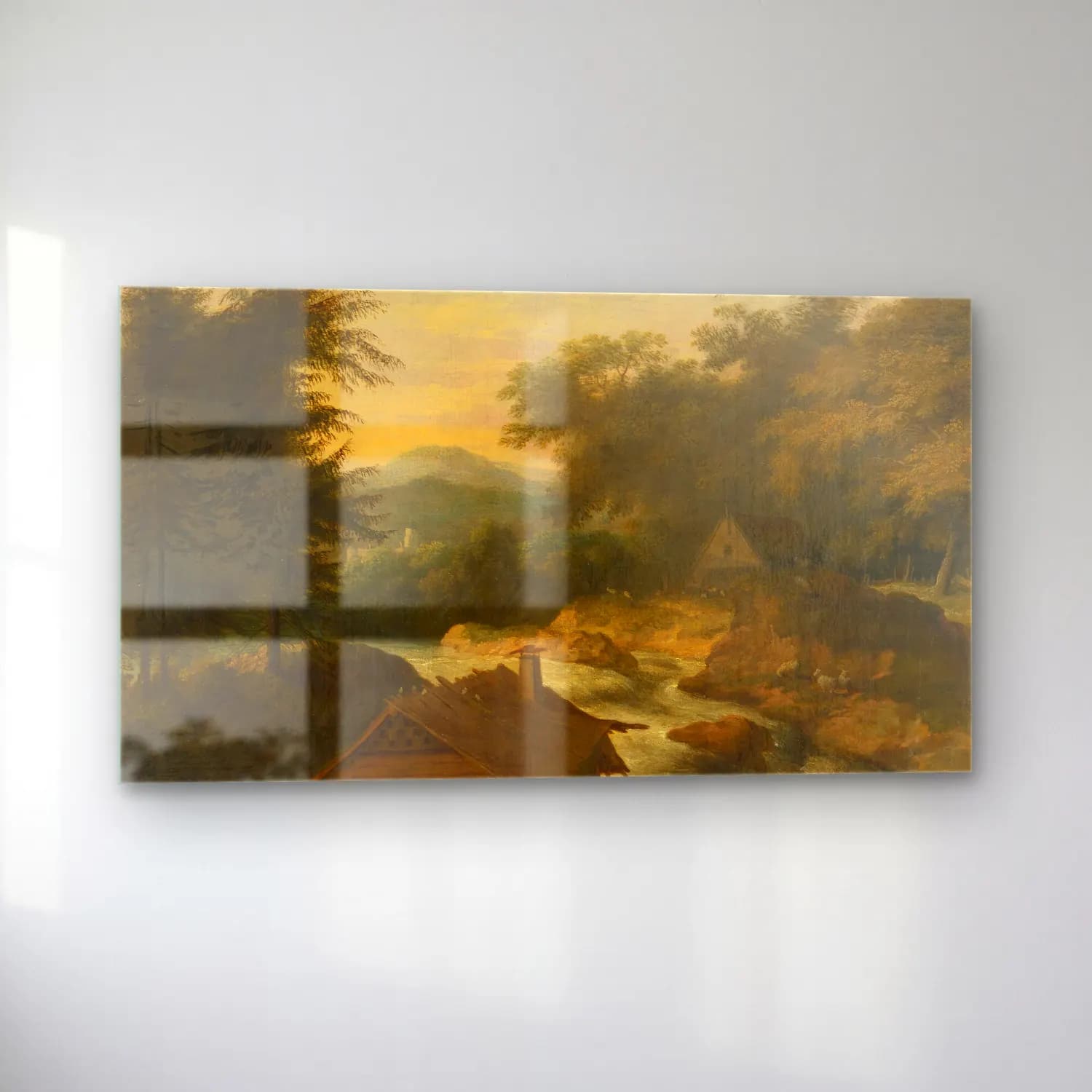 Allaert van Everdingen – River Landscape With Cottage cam tablo — sol açıdan görünüm