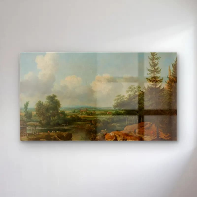 Allaert van Everdingen – Swedish Landscape cam tablo — Allaert van Everdingen – Swedish Landscape — yağlı boya kırda nehir