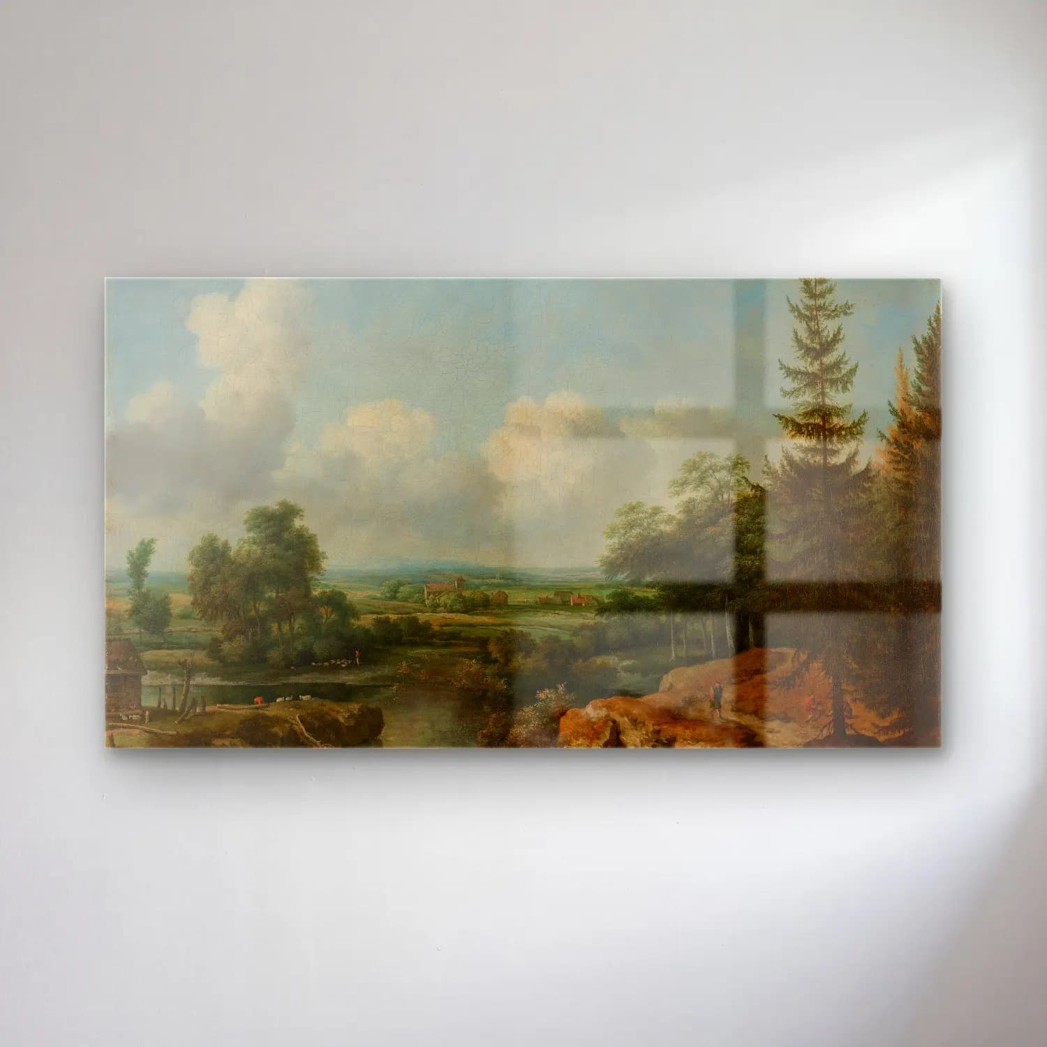 Allaert van Everdingen – Swedish Landscape cam tablo — Allaert van Everdingen – Swedish Landscape — yağlı boya kırda nehir