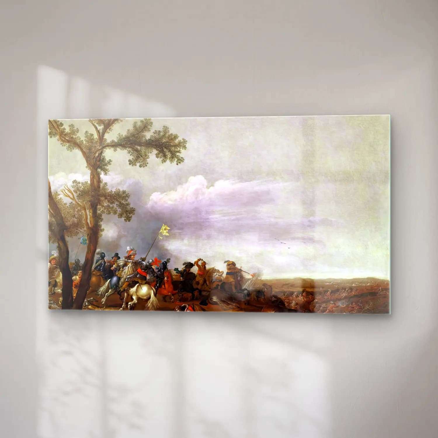 Jan Asselyn – Cavalry Engagement cam tablo — sağ açıdan görünüm