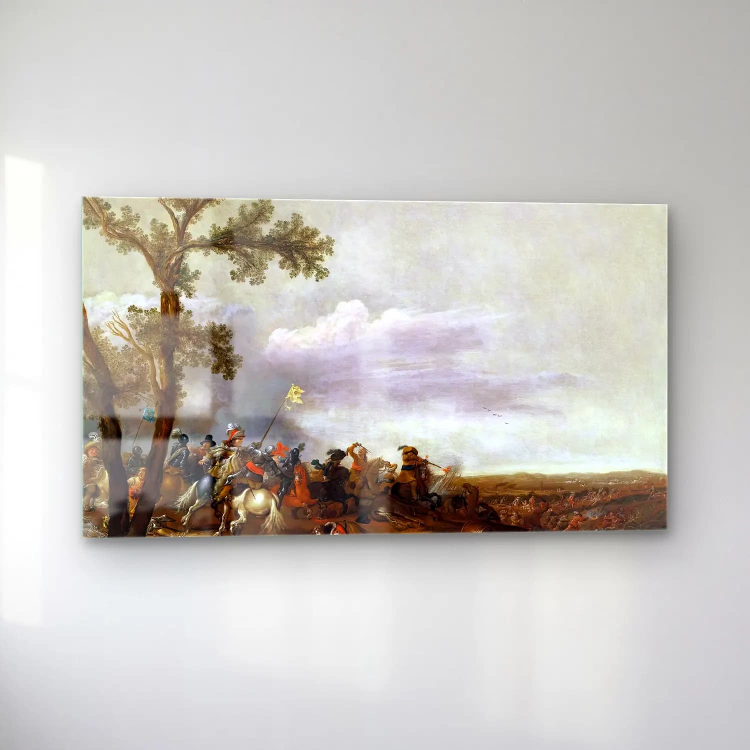 Jan Asselyn – Cavalry Engagement cam tablo — sol açıdan görünüm