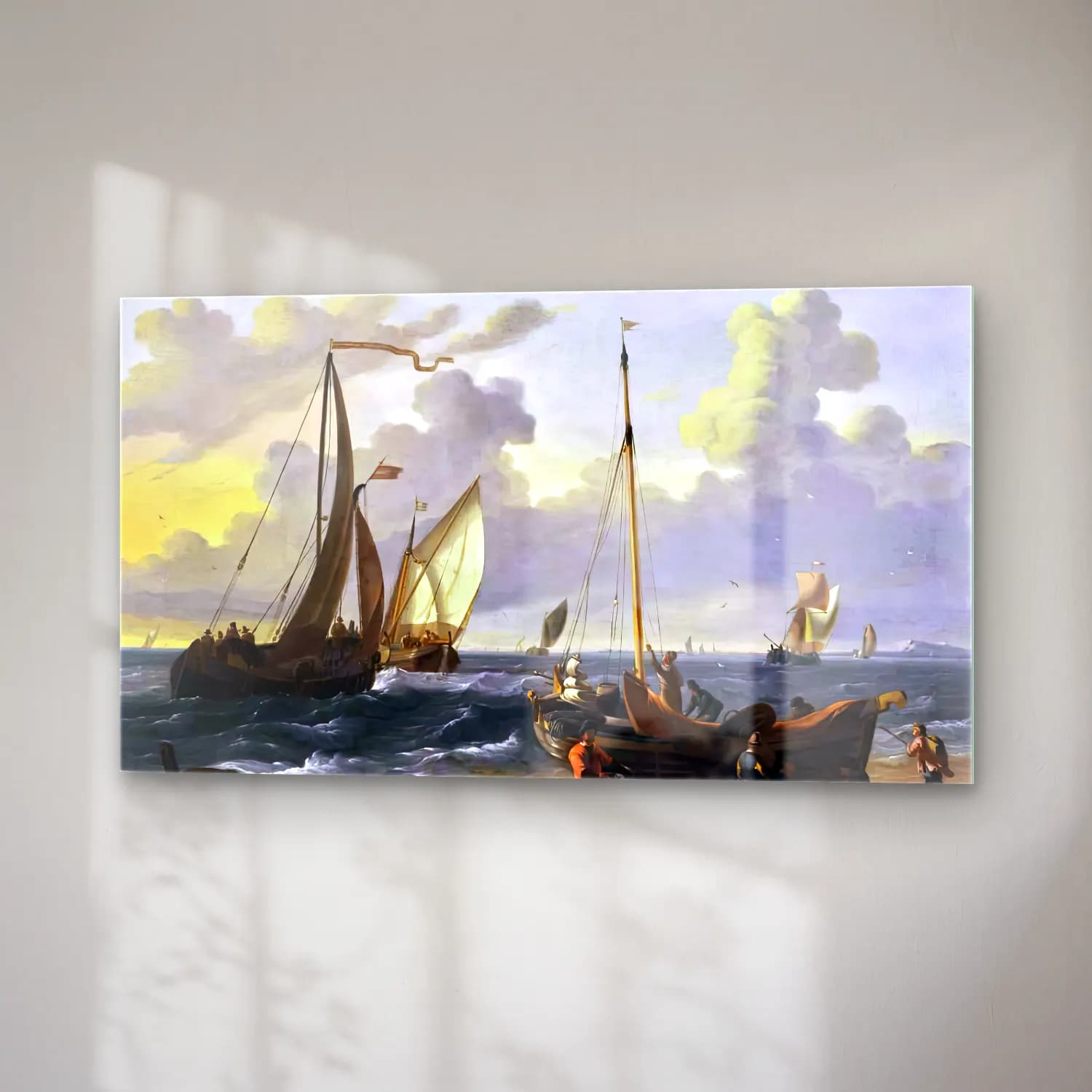 Ludolf Backhuysen – A Fishing Pink cam tablo — sağ açıdan görünüm