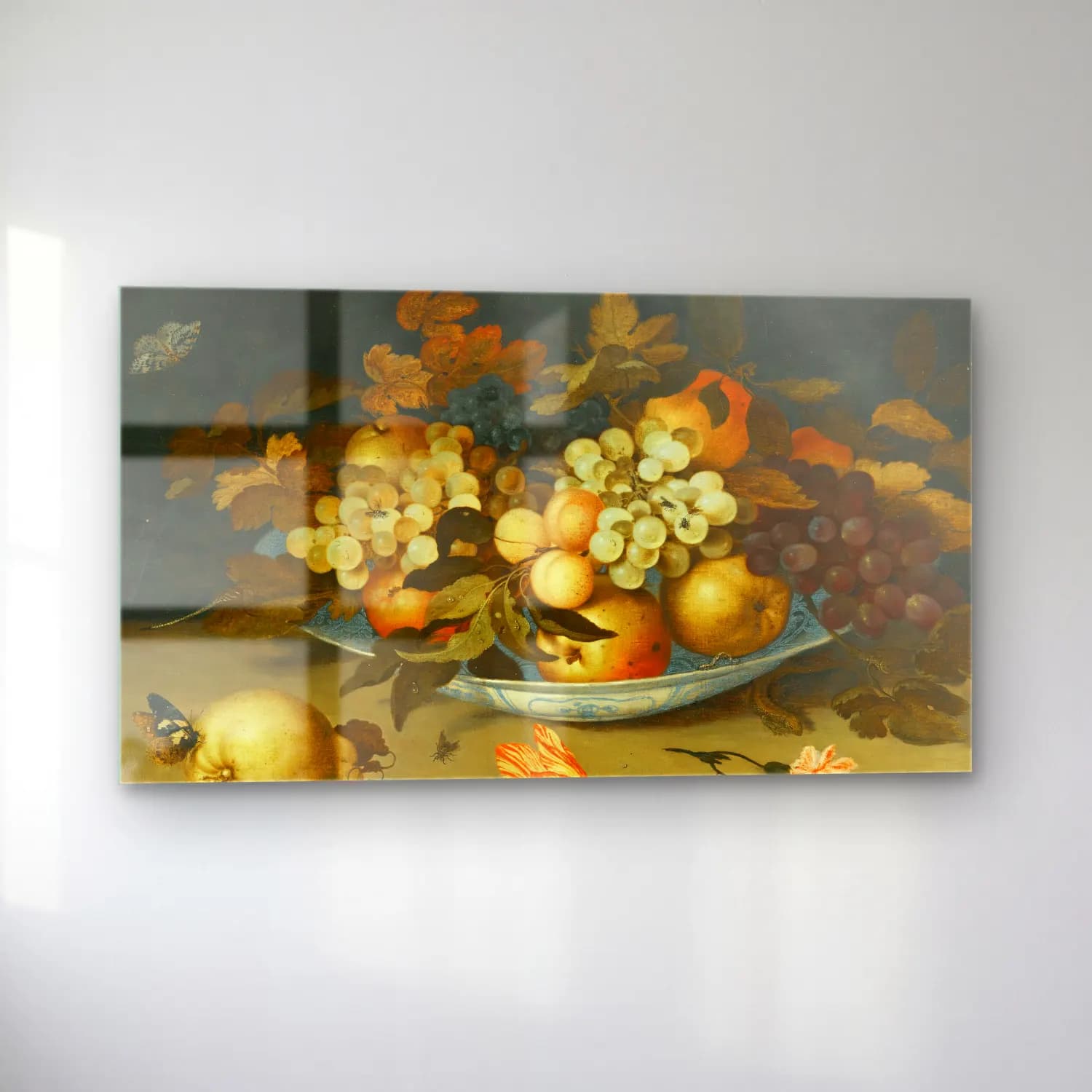 Balthasar van der Ast – A Still Life With A Delft Bowl Containing Fruit, On A Ledge… cam tablo — sol açıdan görünüm