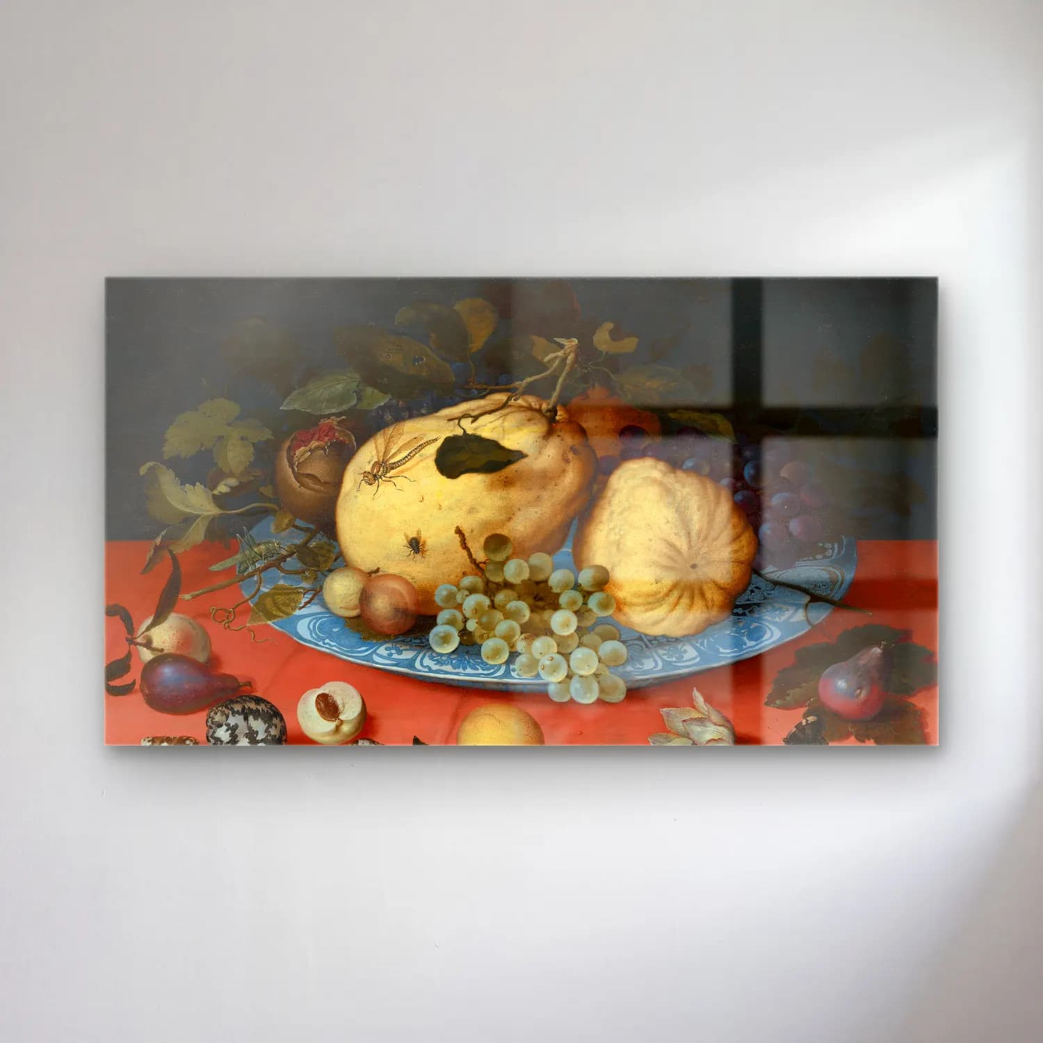 Balthasar van der Ast – Fruit Still Life with Shells and Tulip cam tablo — Balthasar van der Ast – Fruit Still Life with Shells and Tulip — yağlı boya meyveli natürmort