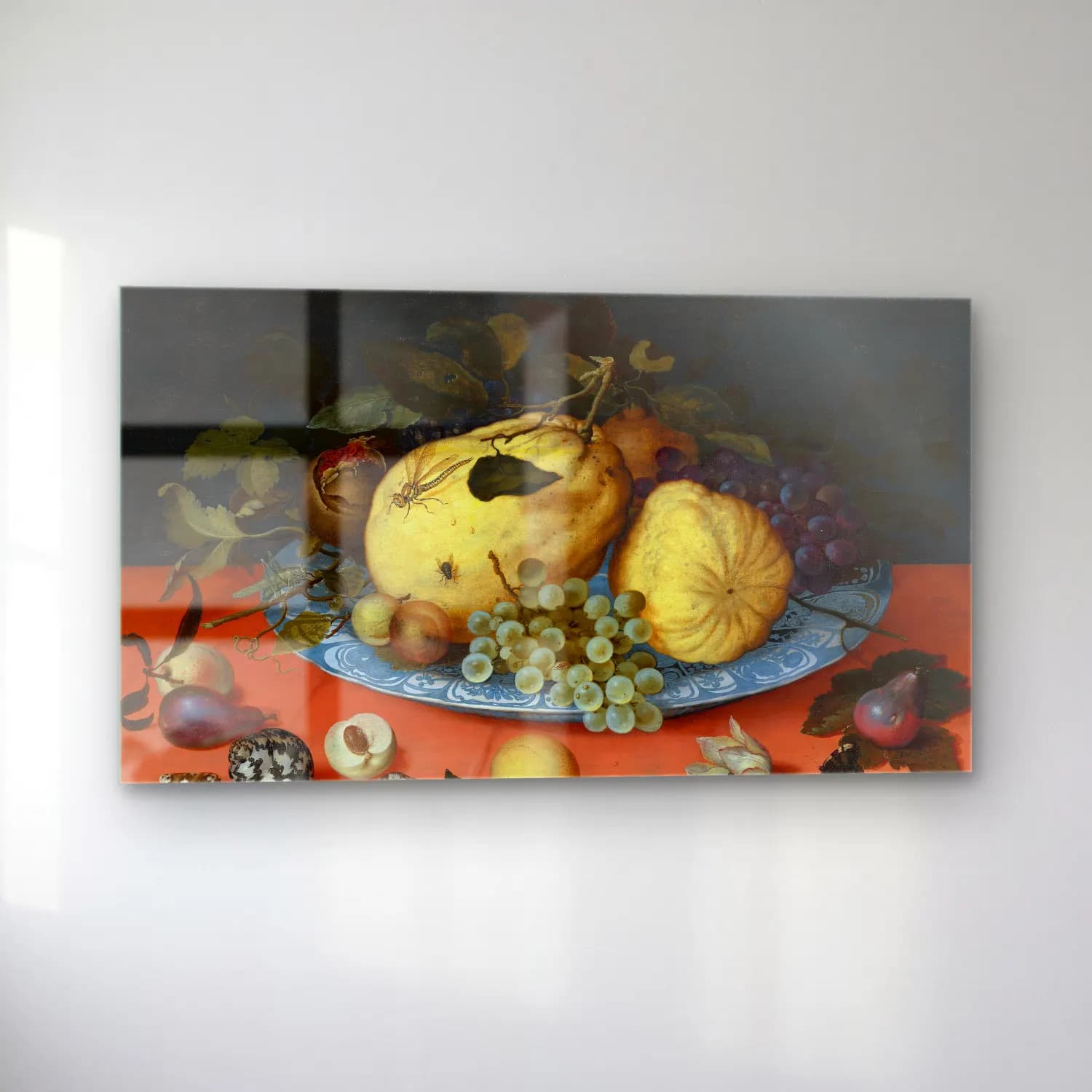 Balthasar van der Ast – Fruit Still Life with Shells and Tulip cam tablo — sol açıdan görünüm
