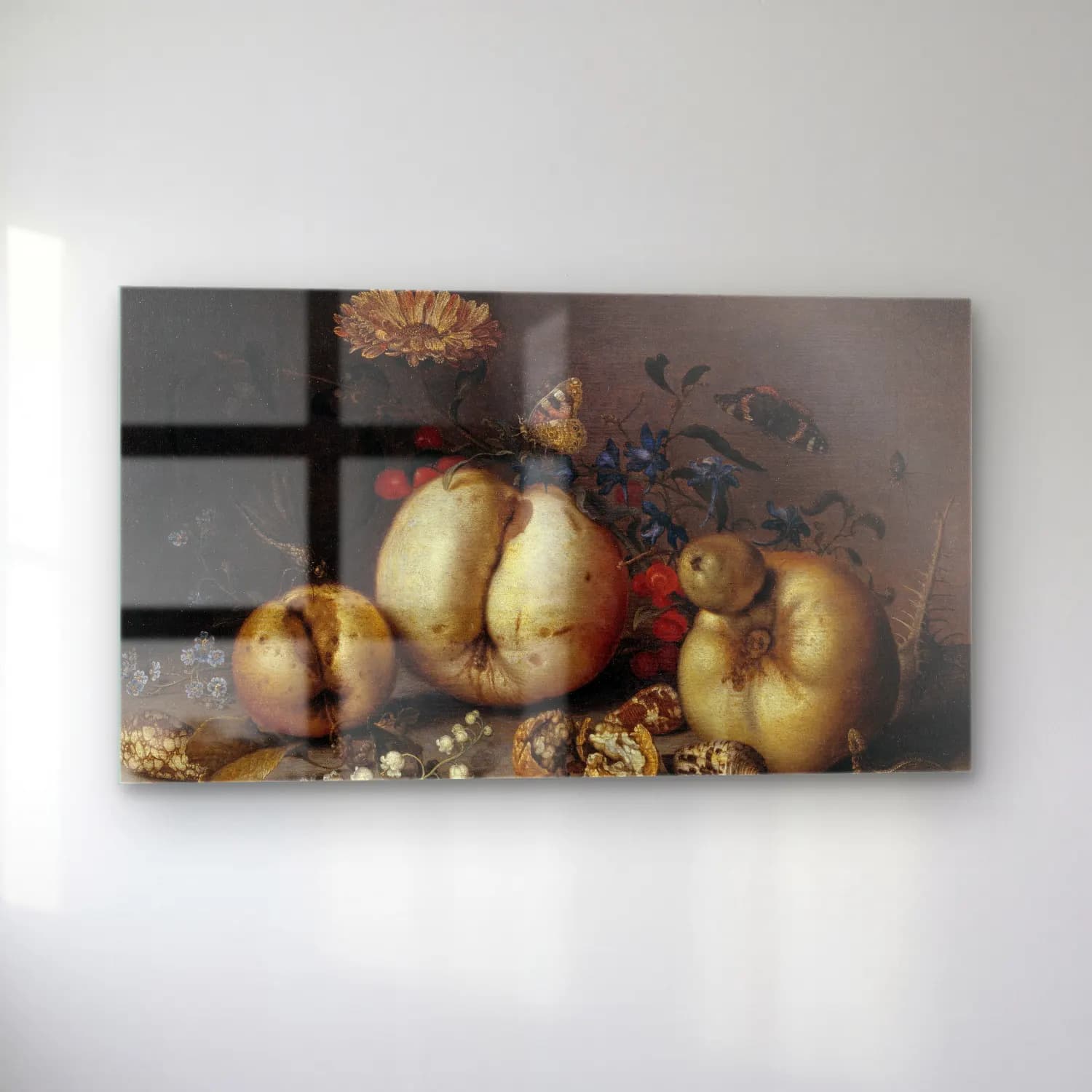 Balthasar van der Ast – Still Life with Fruit and Shells cam tablo — sol açıdan görünüm