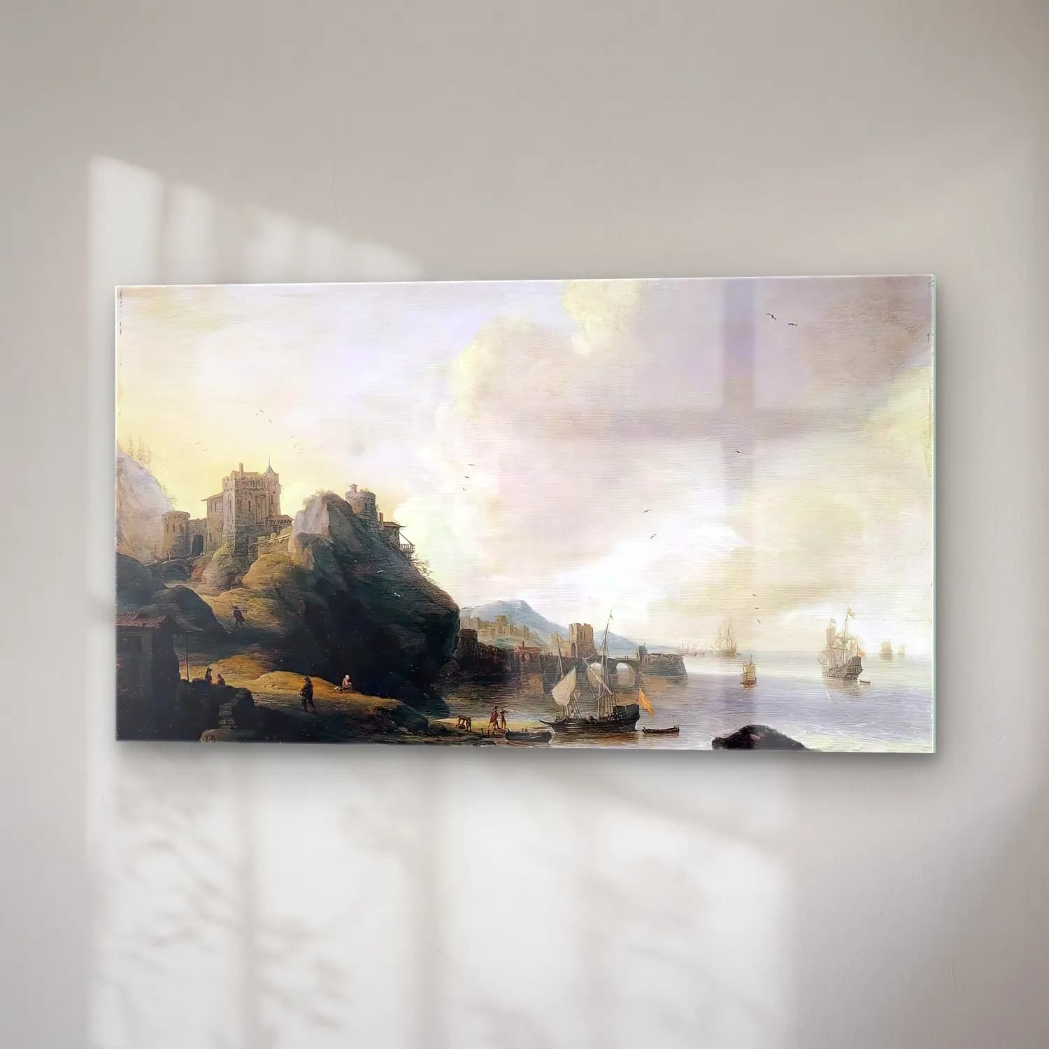 Jan Abrahamsz. Beerstraten – Coastal Landscape cam tablo — sağ açıdan görünüm