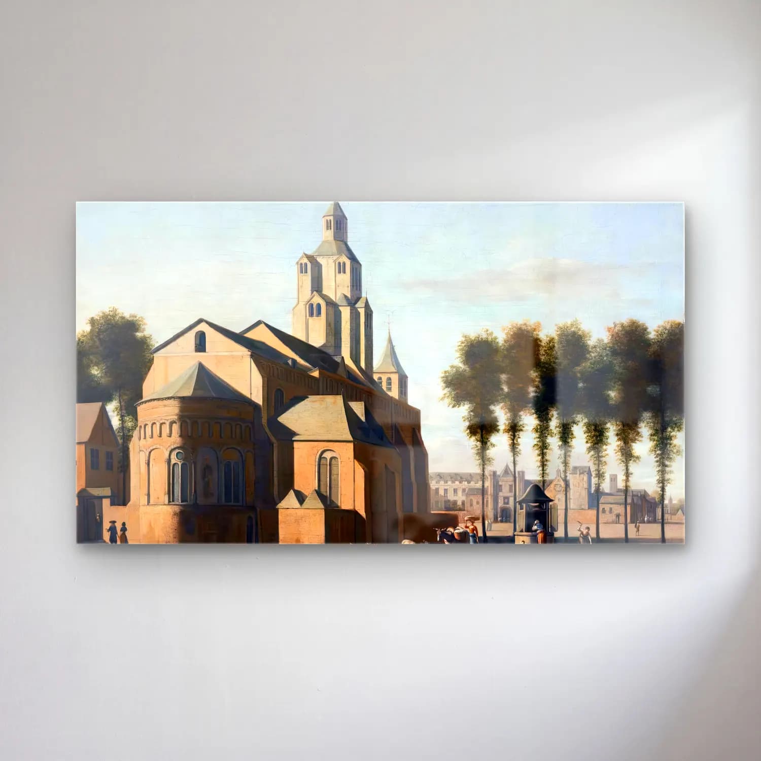 Gerrit Adriaensz. Berckheyde – Church of St Cecilia, Cologne cam tablo — Gerrit Adriaensz. Berckheyde – Church of St Cecilia, Cologne — yağlı boya katedral