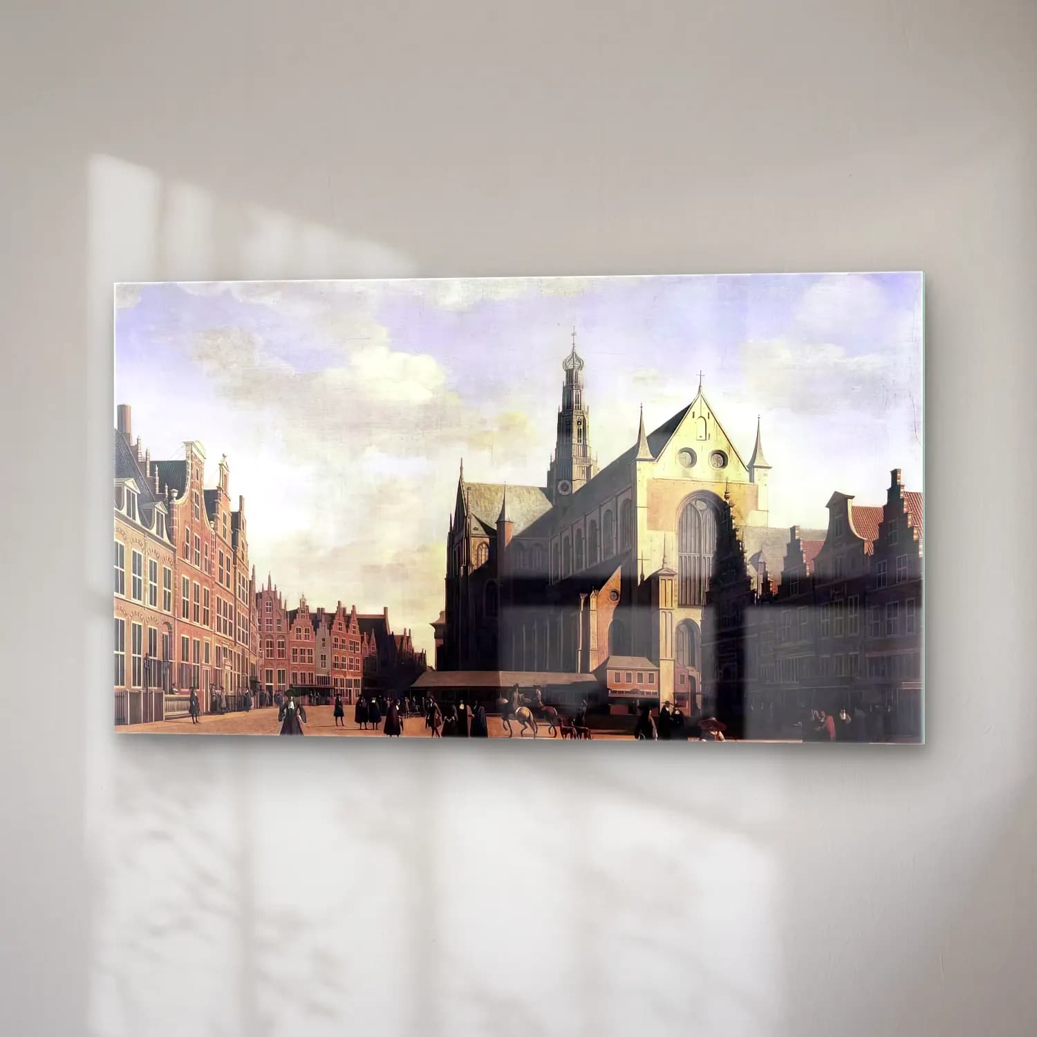 Gerrit Adriaensz. Berckheyde – The Market Square at Haarlem with the St Bavo cam tablo — sağ açıdan görünüm