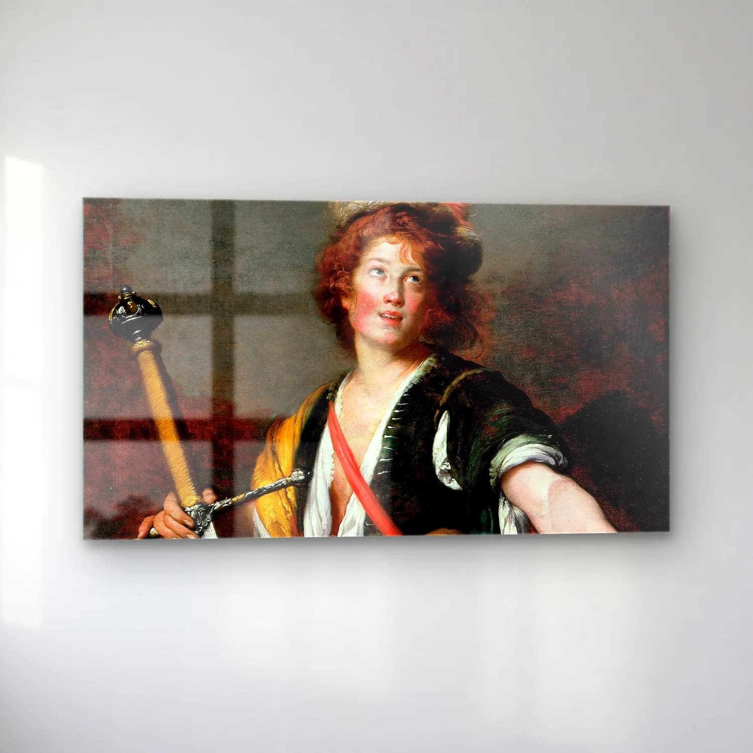 Bernardo Strozzi – David with the Head of Goliath cam tablo — sol açıdan görünüm