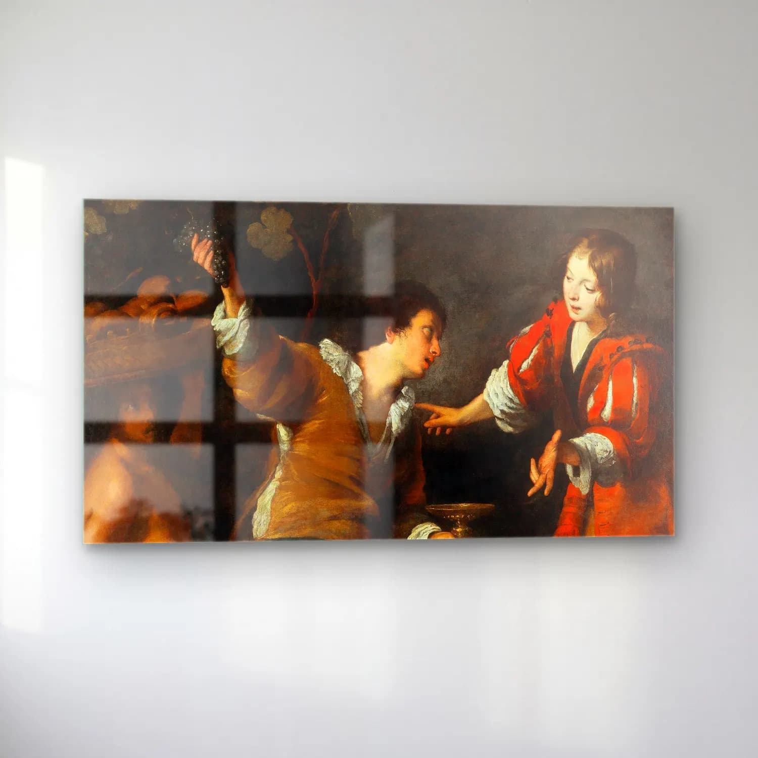 Bernardo Strozzi – Joseph interpreting dreams cam tablo — sol açıdan görünüm