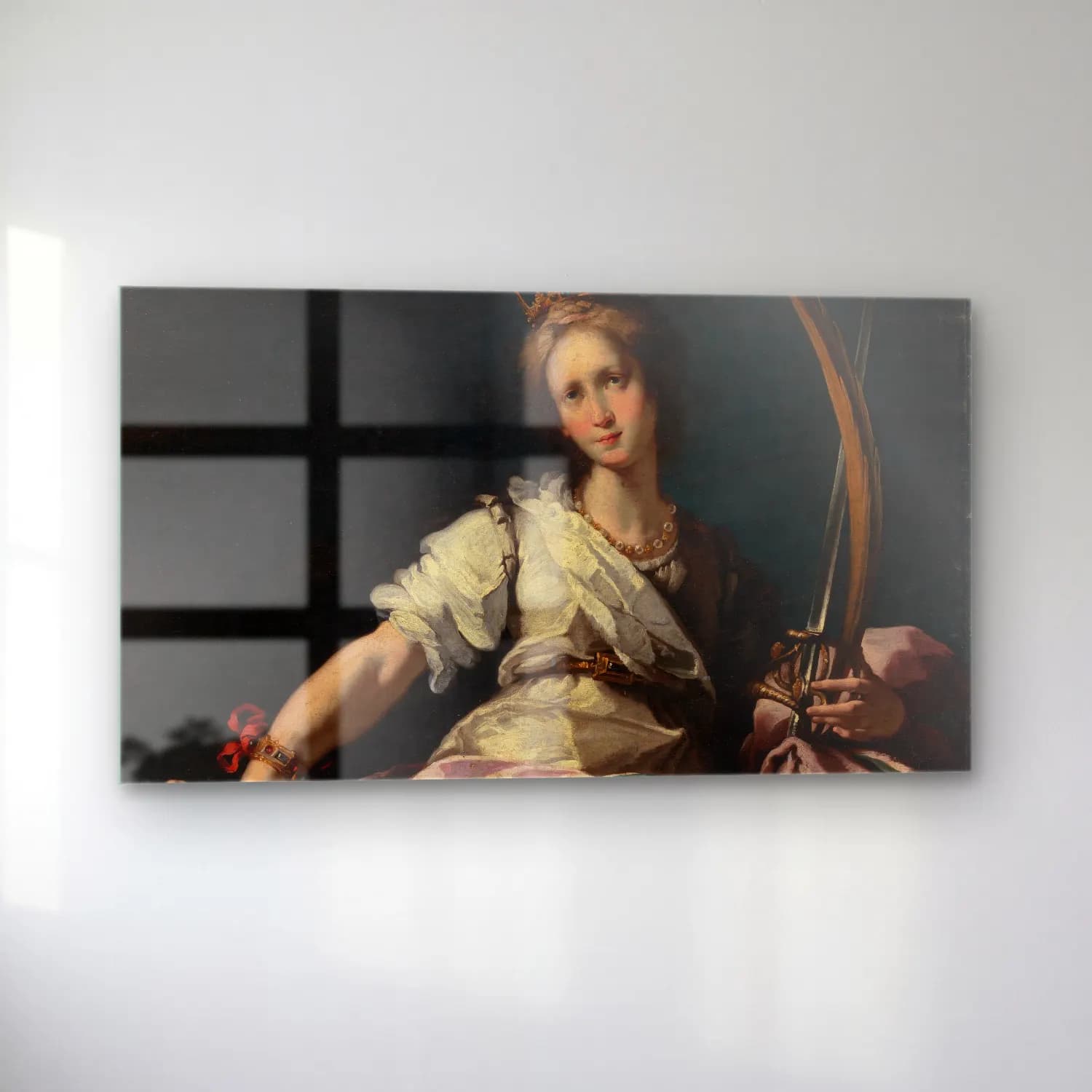 Bernardo Strozzi – Saint Catherine of Alexandria (circa 1615) cam tablo — sol açıdan görünüm