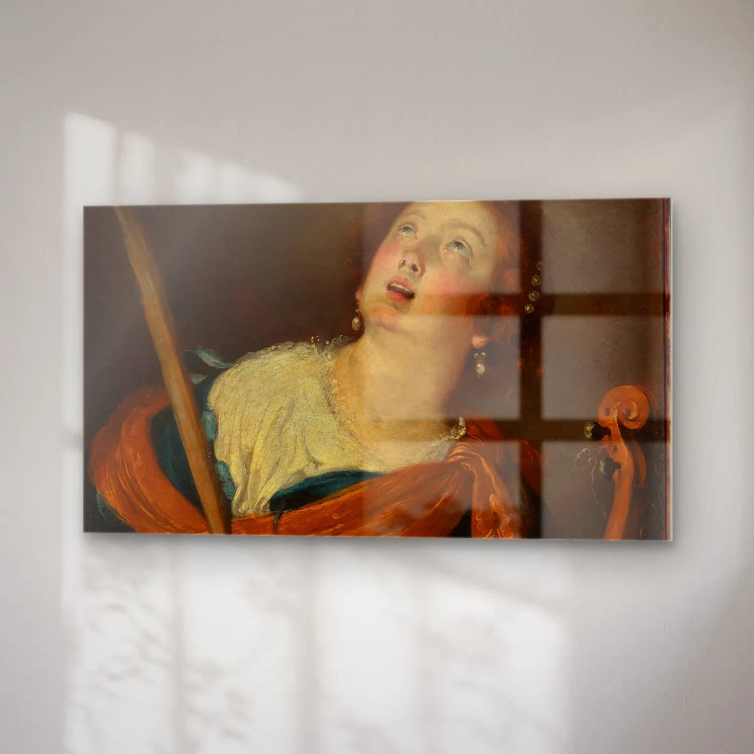 Bernardo Strozzi – Saint Cecilia cam tablo — sağ açıdan görünüm