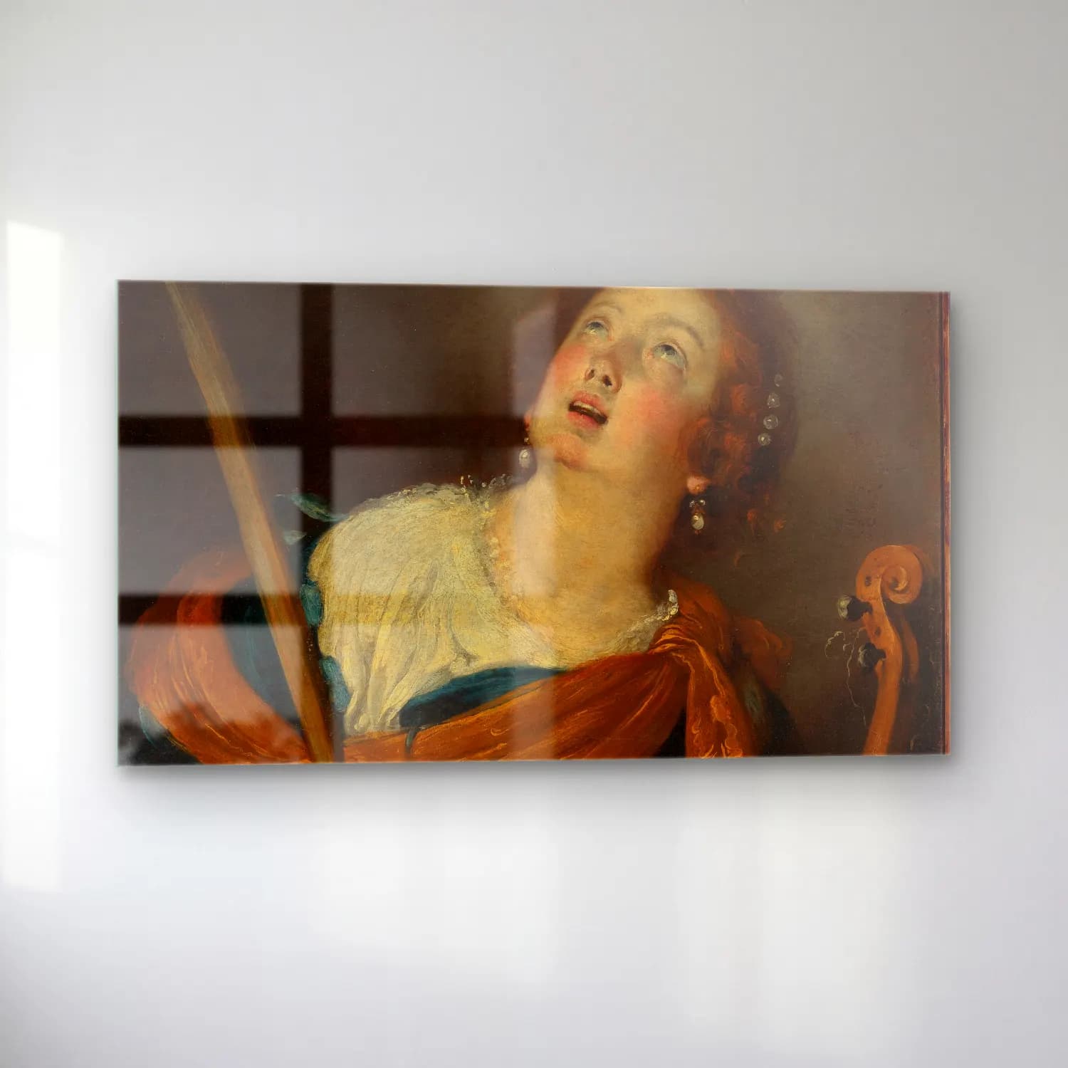Bernardo Strozzi – Saint Cecilia cam tablo — sol açıdan görünüm