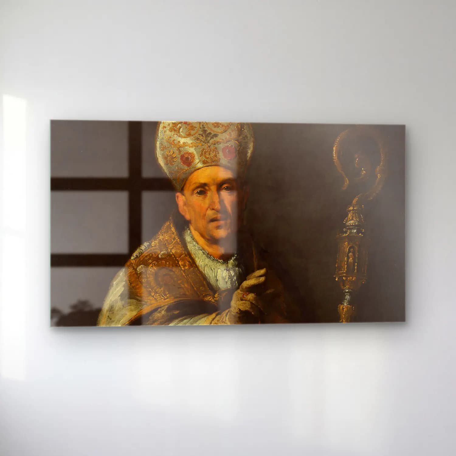 Bernardo Strozzi – St. Gerardo Sagredo, Bishop of Csanád cam tablo — sol açıdan görünüm