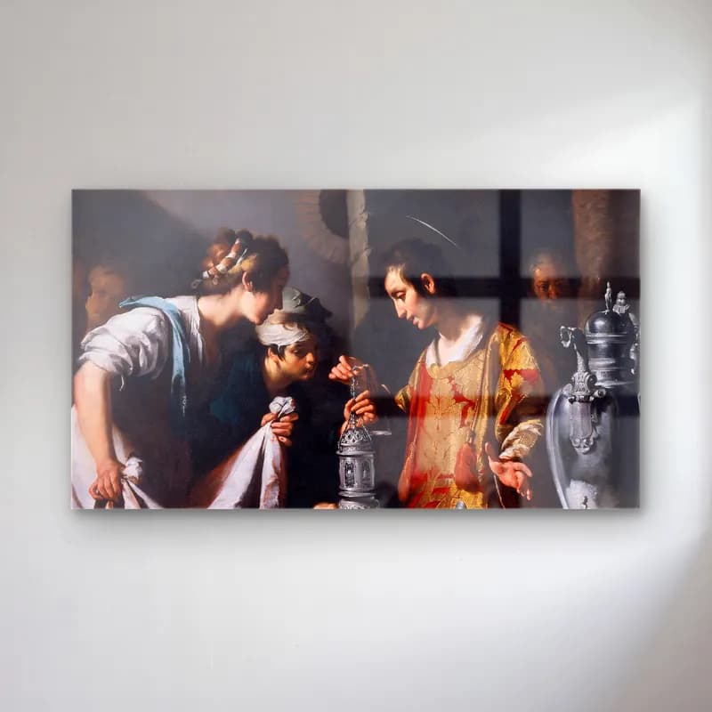 Bernardo Strozzi – St. Lawrence Distributing the Riches of the Church cam tablo — Bernardo Strozzi – St. Lawrence Distributing the Riches of the Church — yağlı boya dini sahne